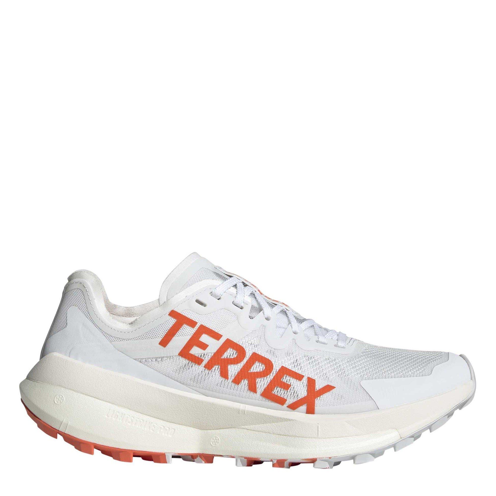 Adidas Women's Terrex Agravic Speed Trail Running Shoes Woens - White/Orange - 7 (40.7)