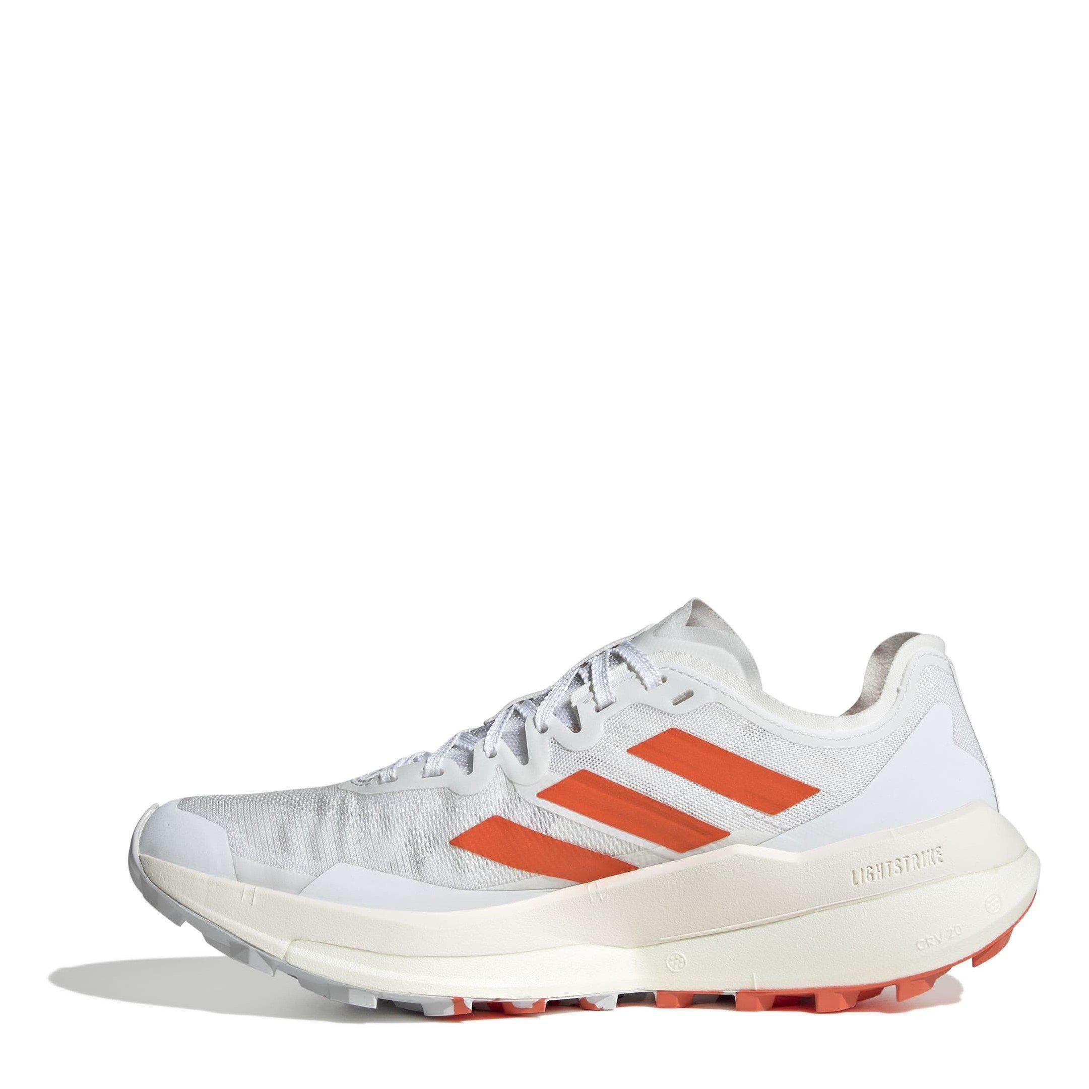 White/Orange - adidas - Terrex Agravic Speed Trail Running Shoes Woens - 2
