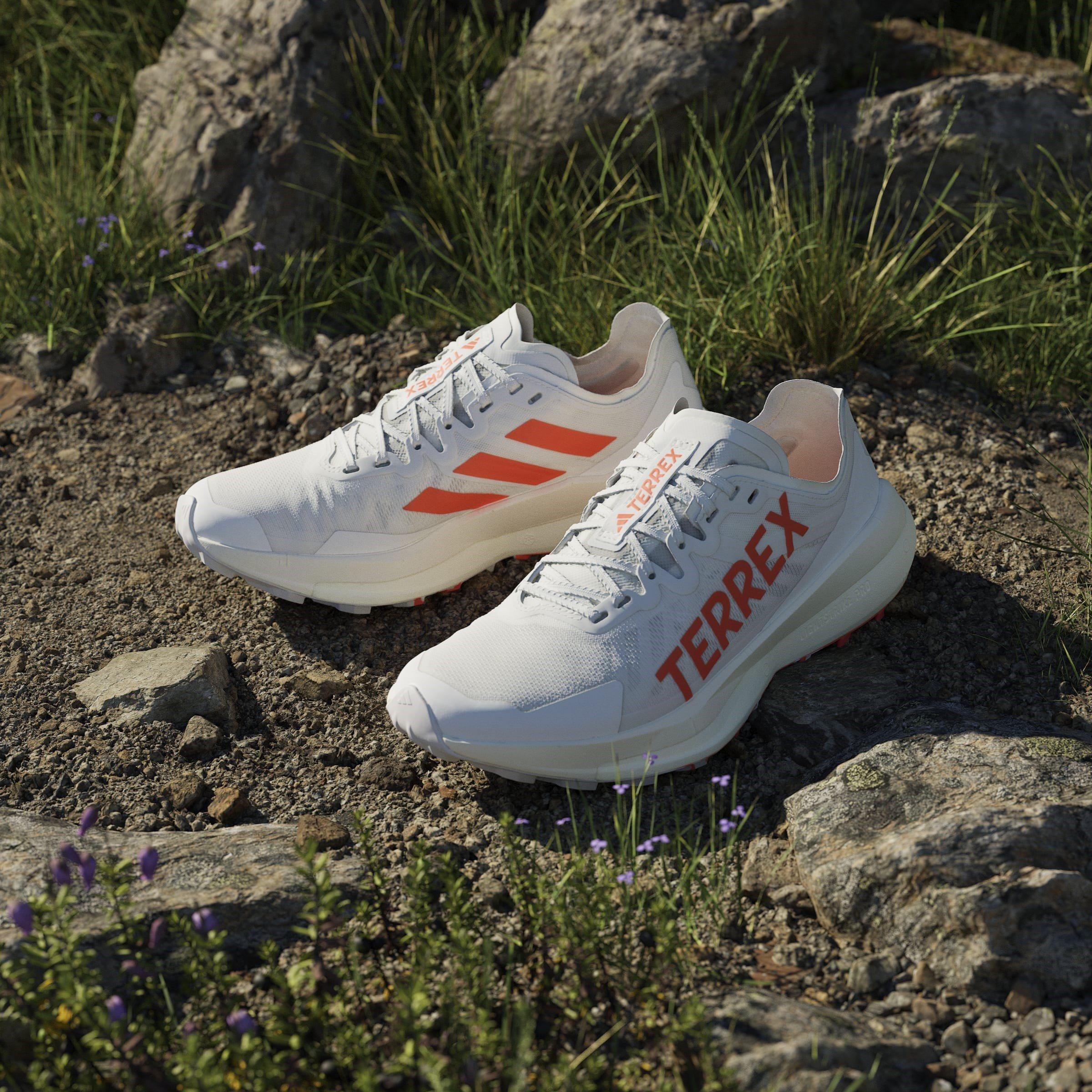 White/Orange - adidas - Terrex Agravic Speed Trail Running Shoes Woens - 13