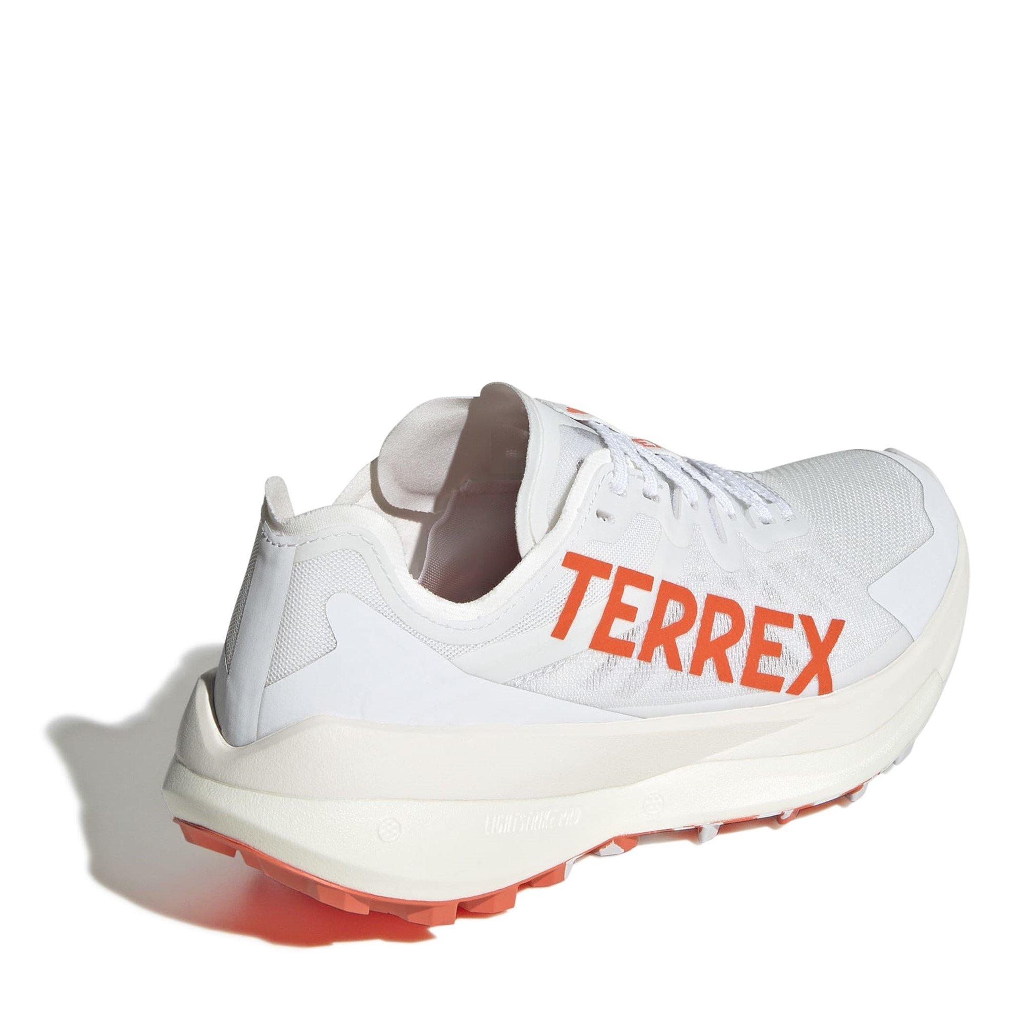 White/Orange - adidas - Terrex Agravic Speed Trail Running Shoes Woens - 4