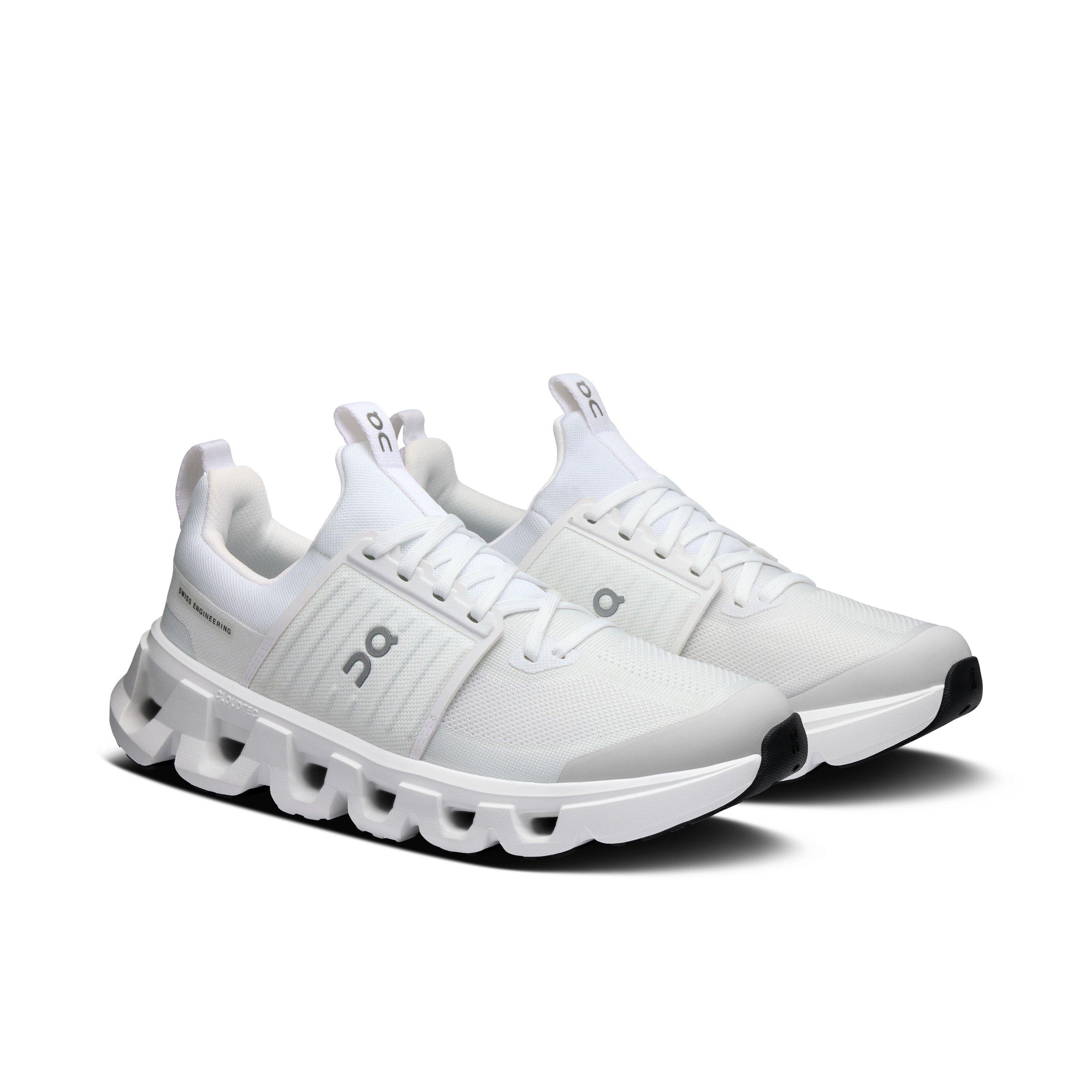 All White - On - Juniors Cloudswift Youth Running Shoes - 3