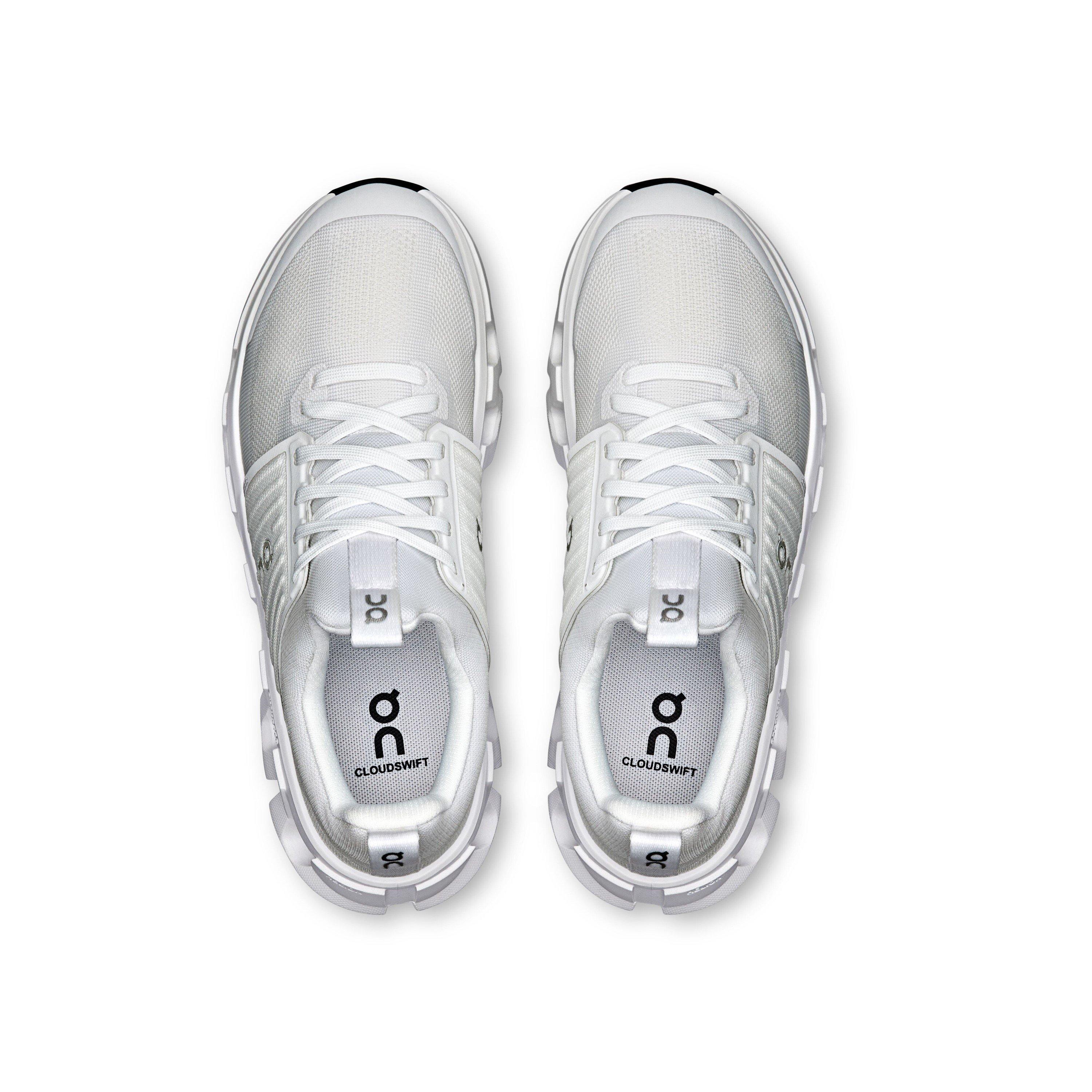 All White - On - Juniors Cloudswift Youth Running Shoes - 5