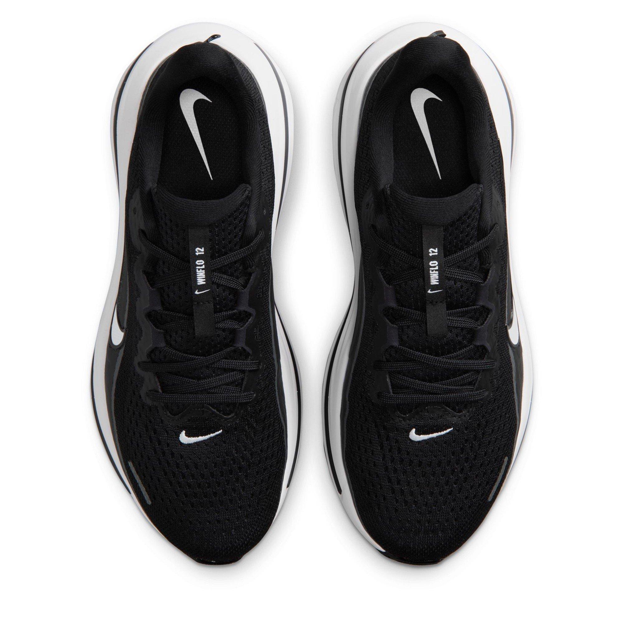 Blk/Wht/S.Grey - Nike - Winflo 12 Womens Running Shoes - 6