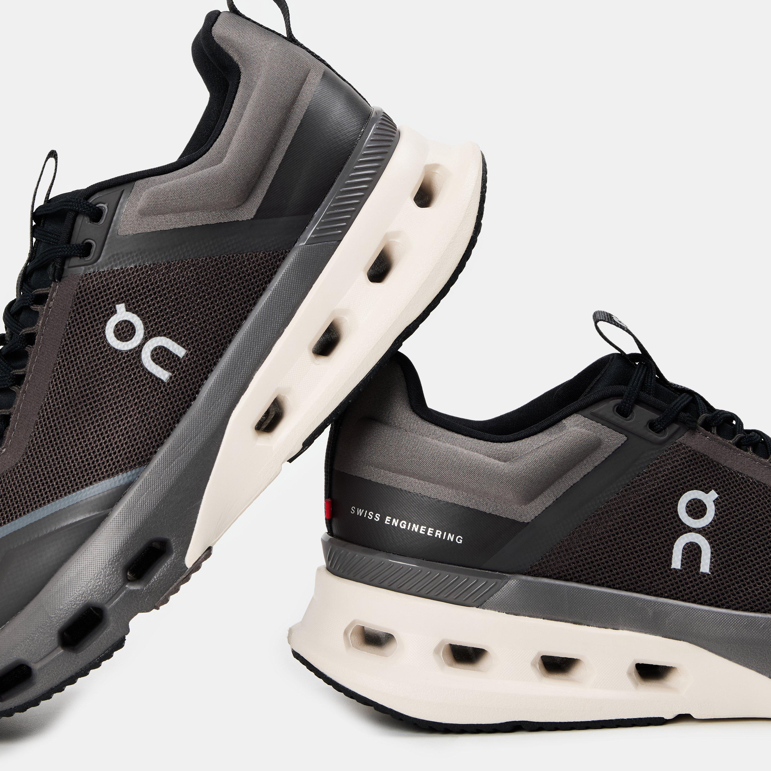 Pebble Black - On - Womens Cloudnova X Running Shoes - 4