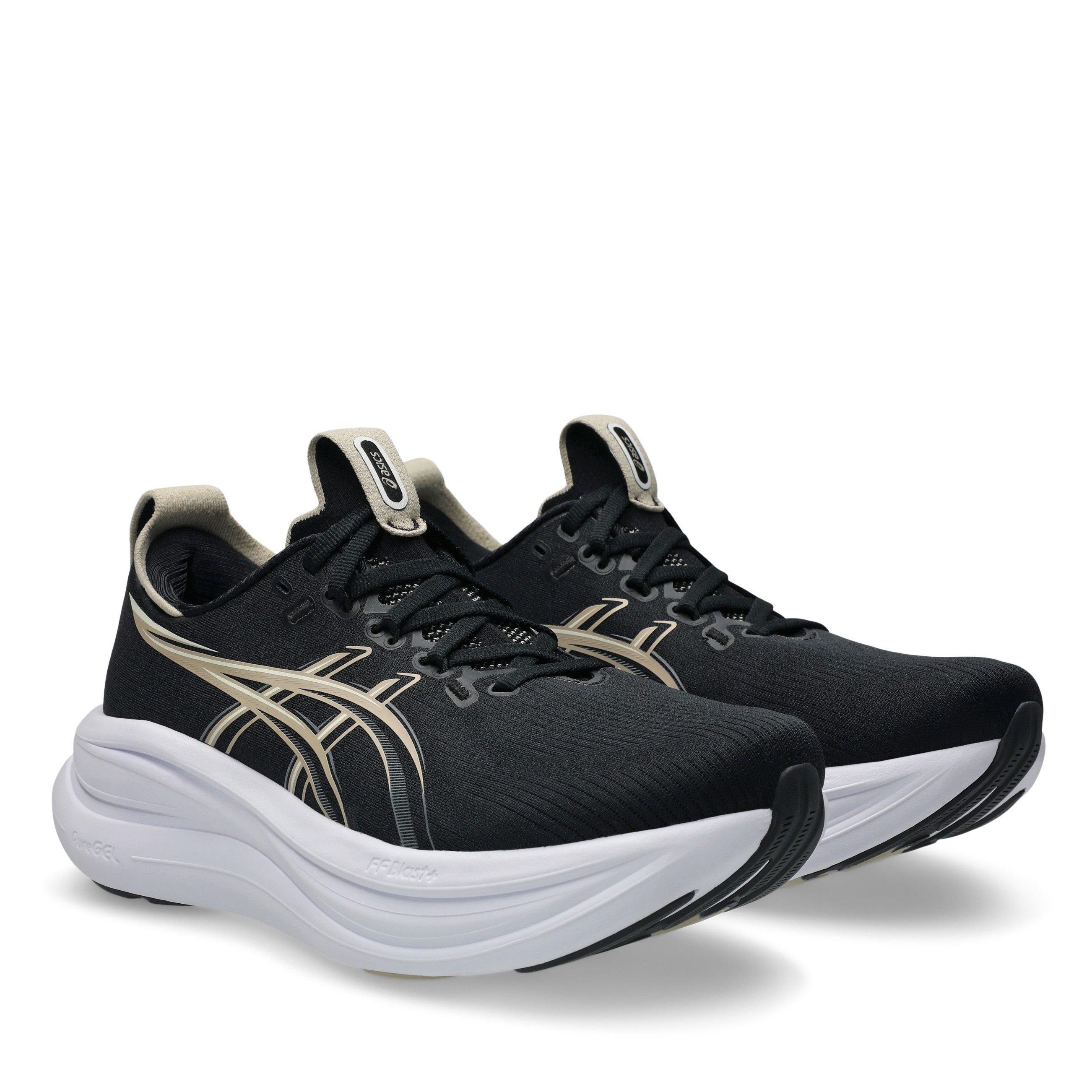 Black/Grey - Asics - Gel-Nimbus 28 Road Running Shoes Womens - 4