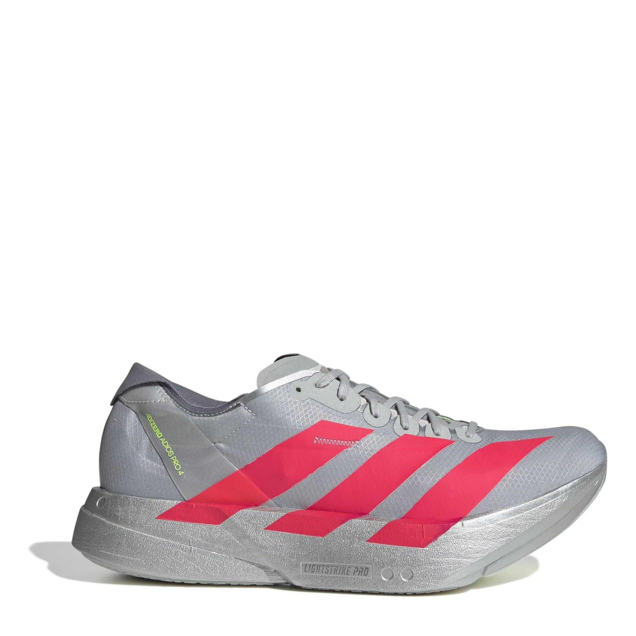 Silver/Red/Grey - adidas - Adizero Adios Pro 4 Road Running Shoes Mens - 1