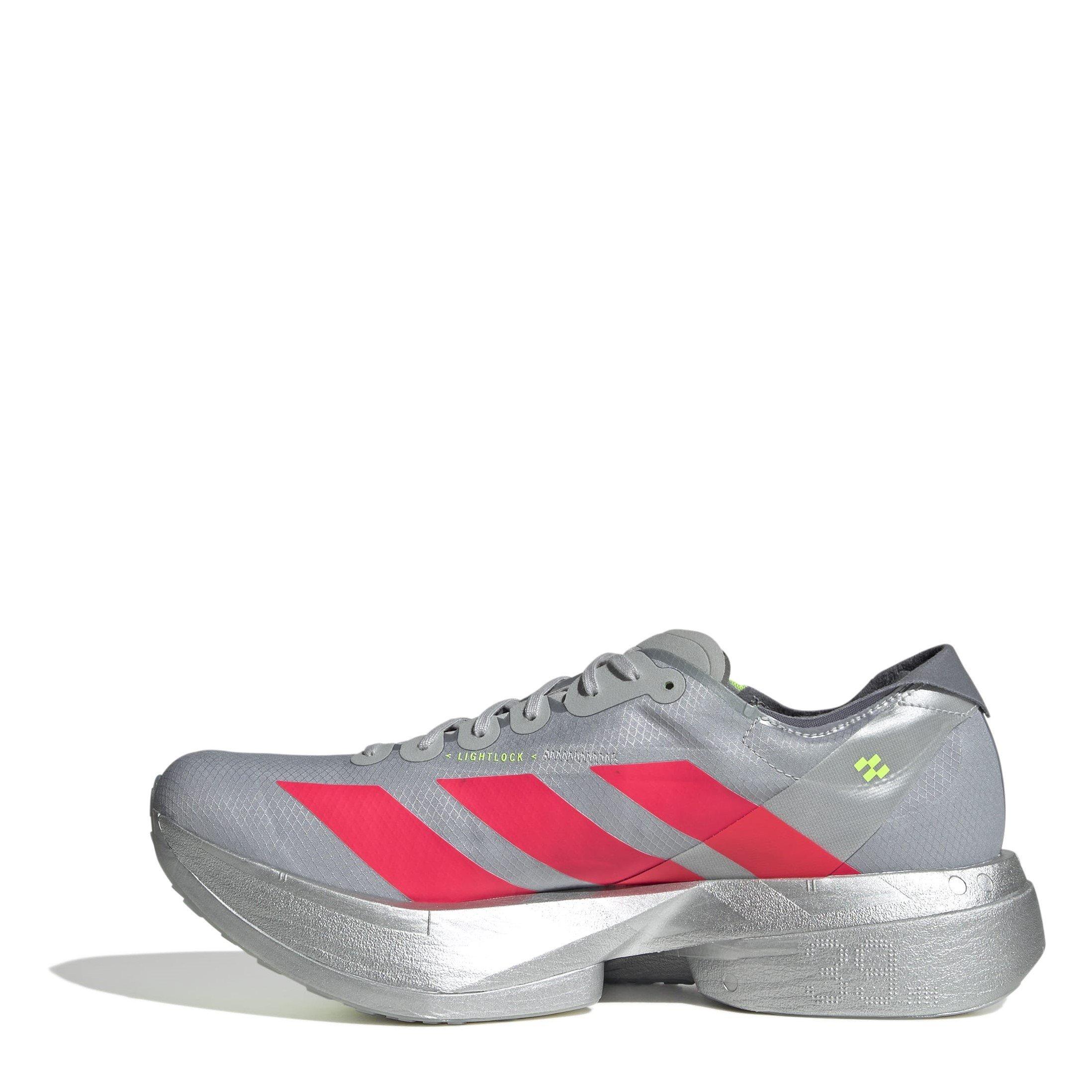 Prata/Vermelho/Cinza - adidas - Adizero Adios Pro 4 Road Running Shoes Mens - 2