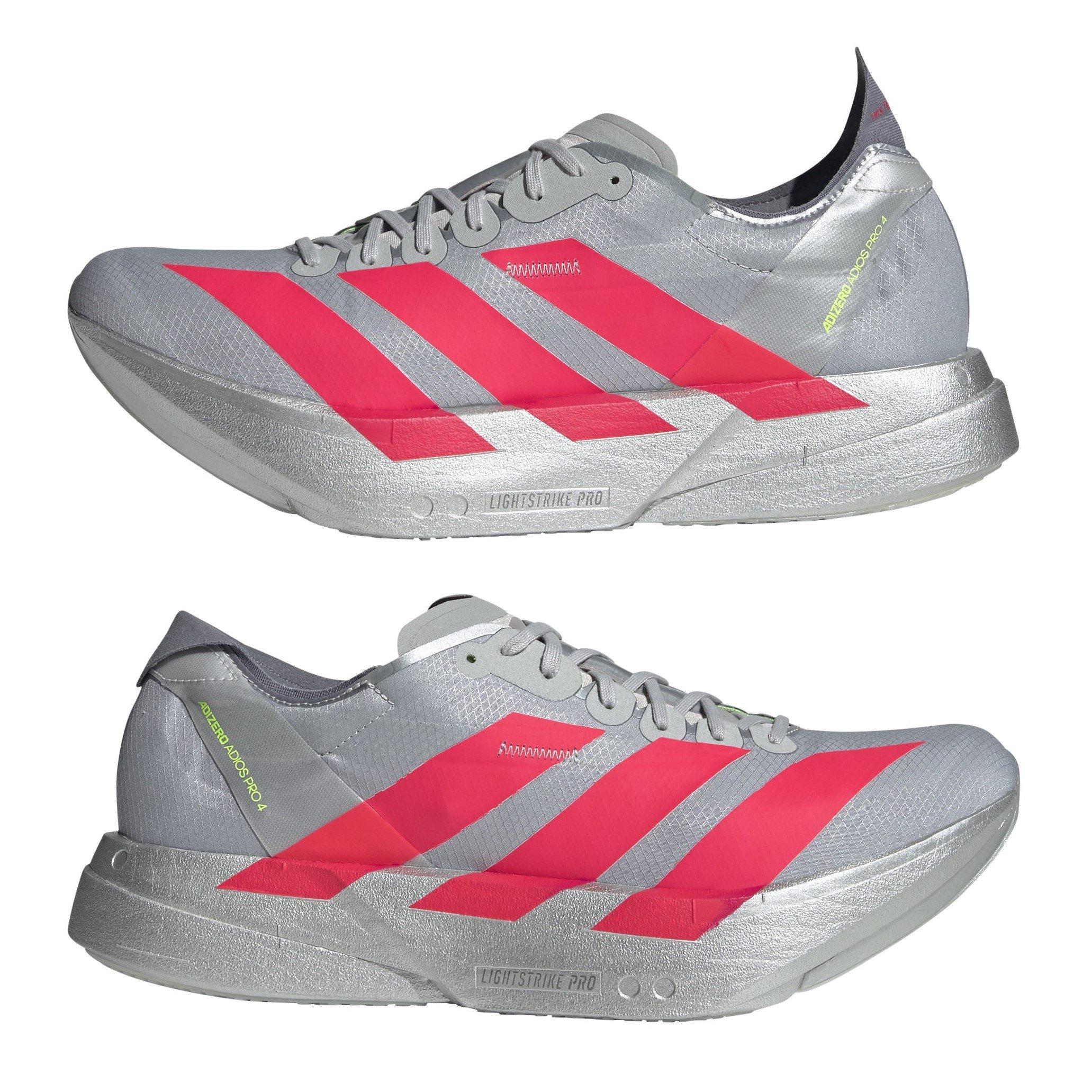 Prata/Vermelho/Cinza - adidas - Adizero Adios Pro 4 Road Running Shoes Mens - 9