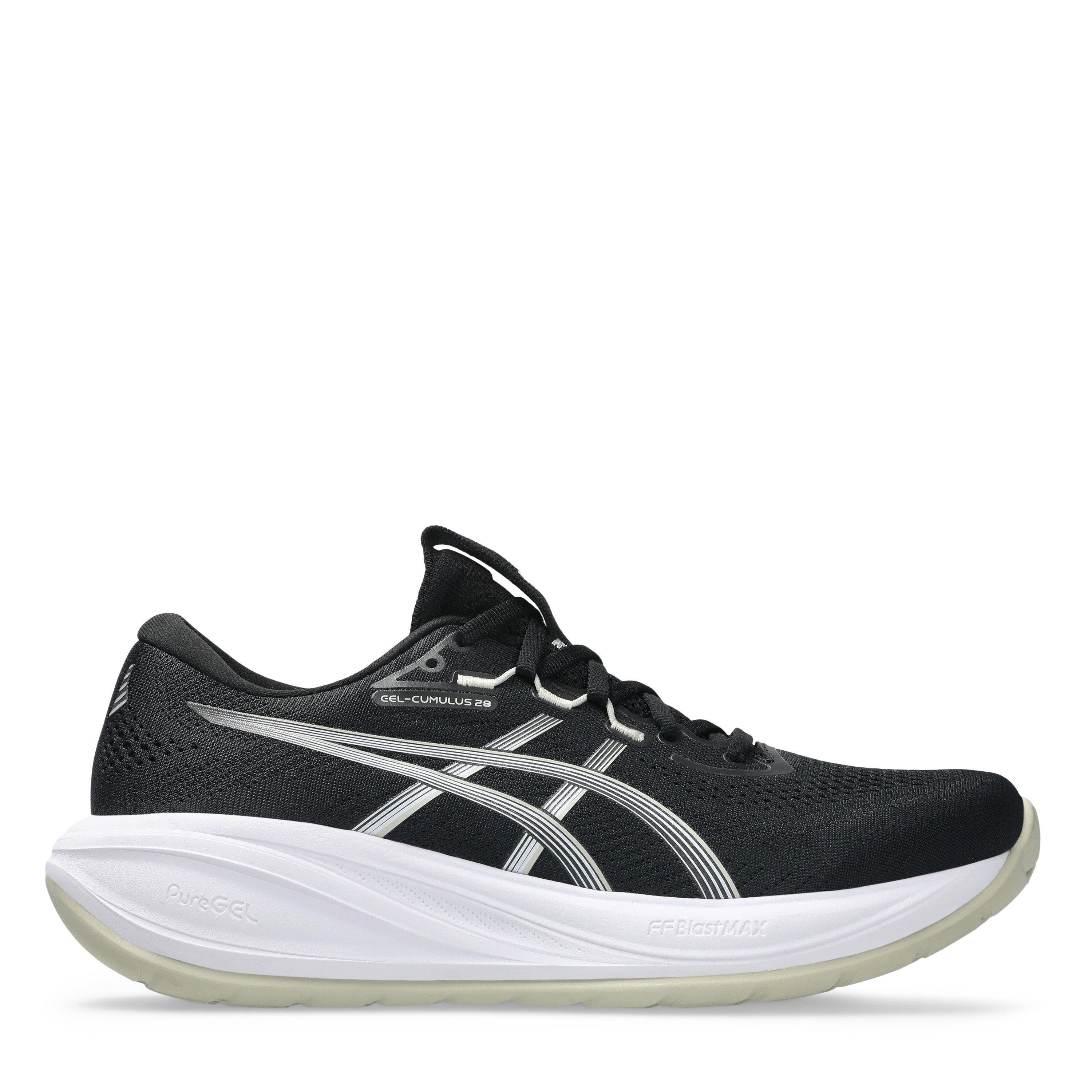 Black/White - Asics - Gel-Cumulus 28 Road Running Shoes Mens - 1