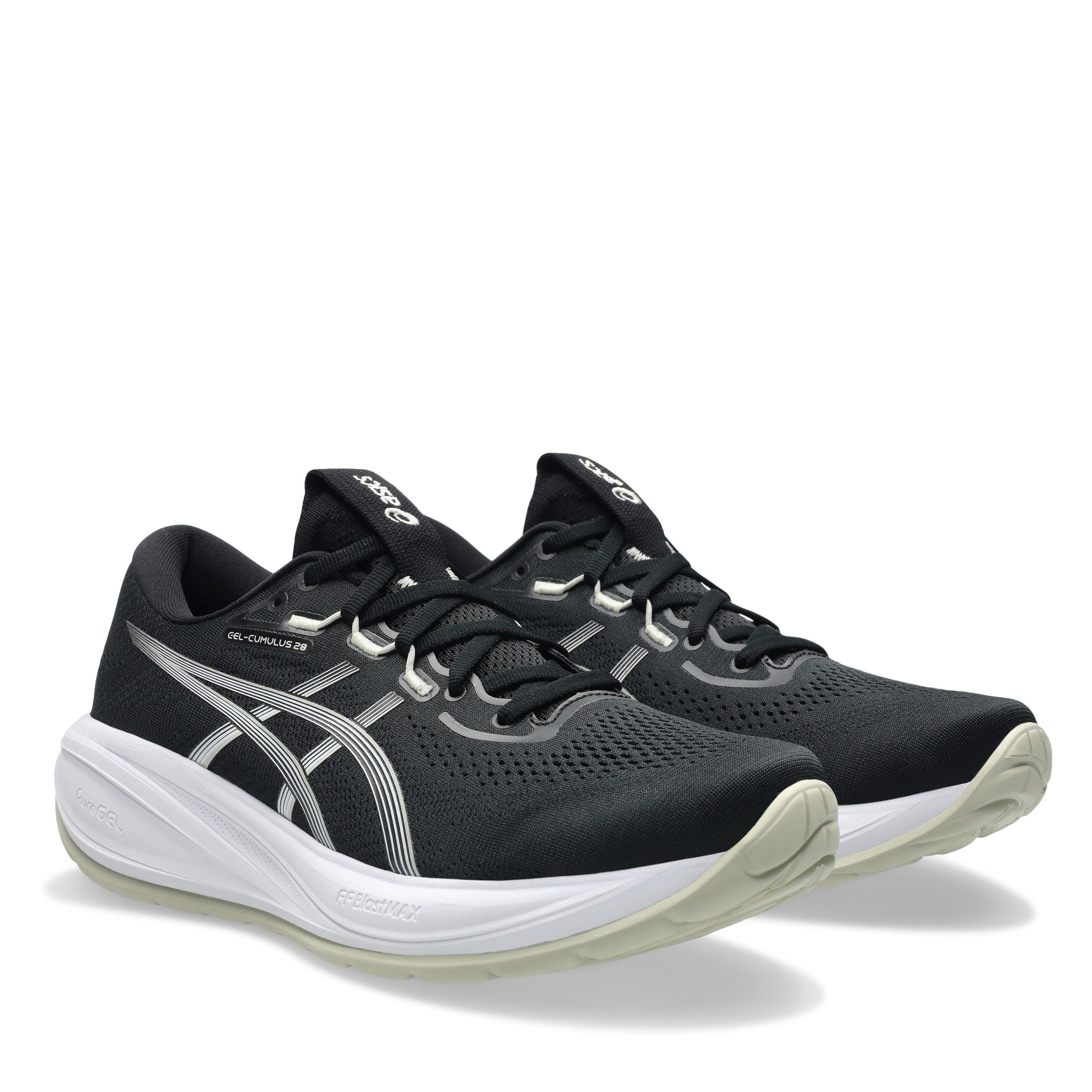 Black/White - Asics - Gel-Cumulus 28 Road Running Shoes Mens - 4
