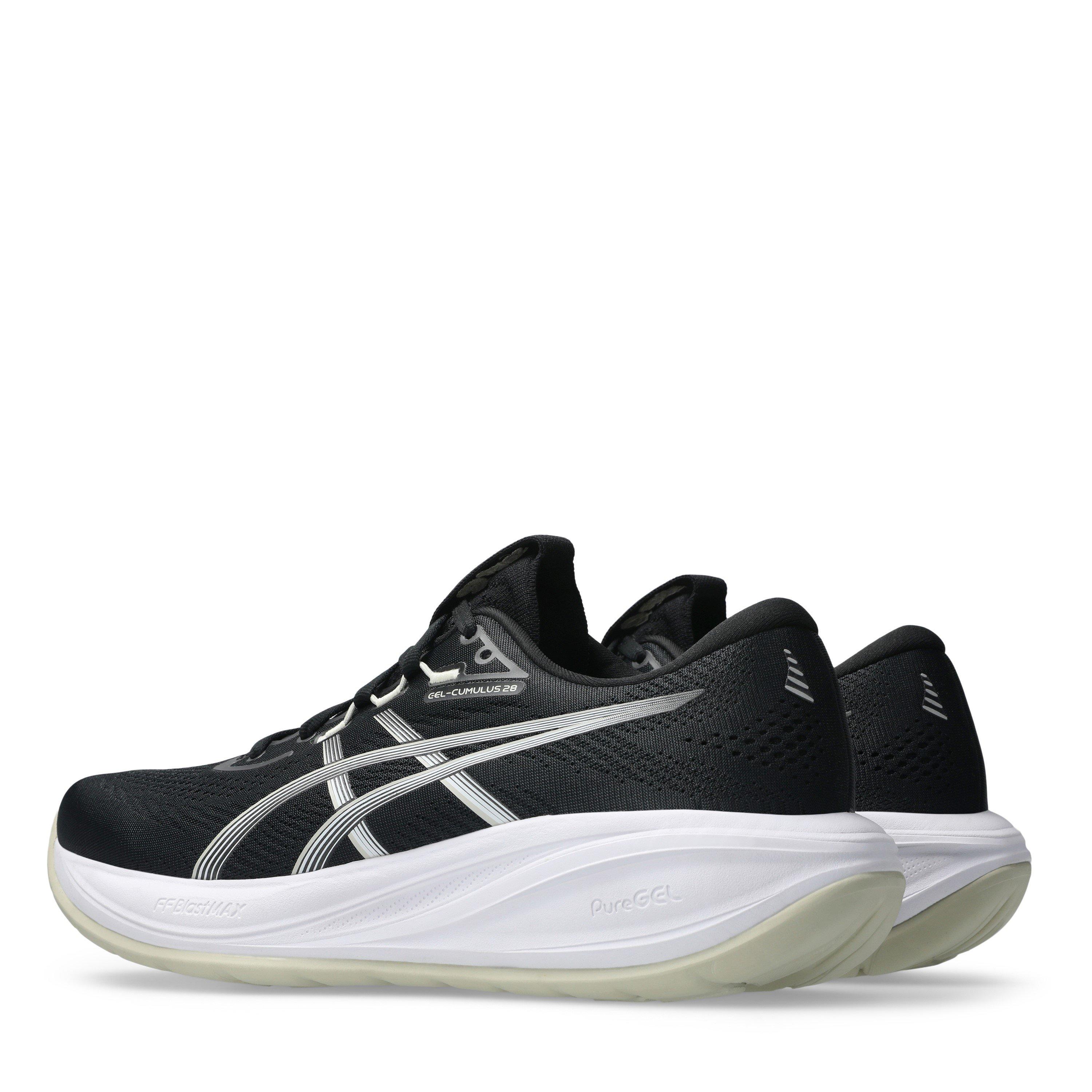 Black/White - Asics - Gel-Cumulus 28 Road Running Shoes Mens - 5