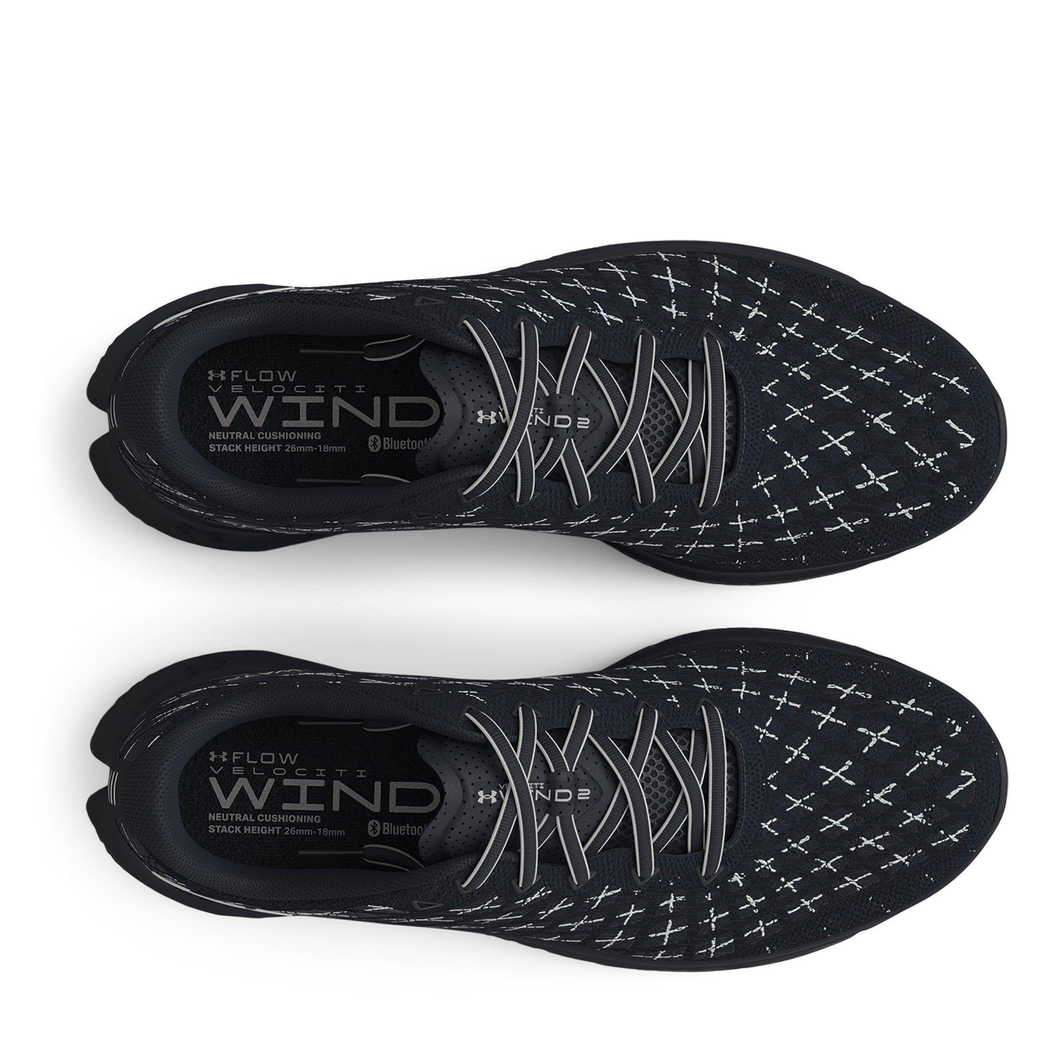 Black - Under Armour - Men's Flow Velociti Wind Entry Road Running Shoes - 4