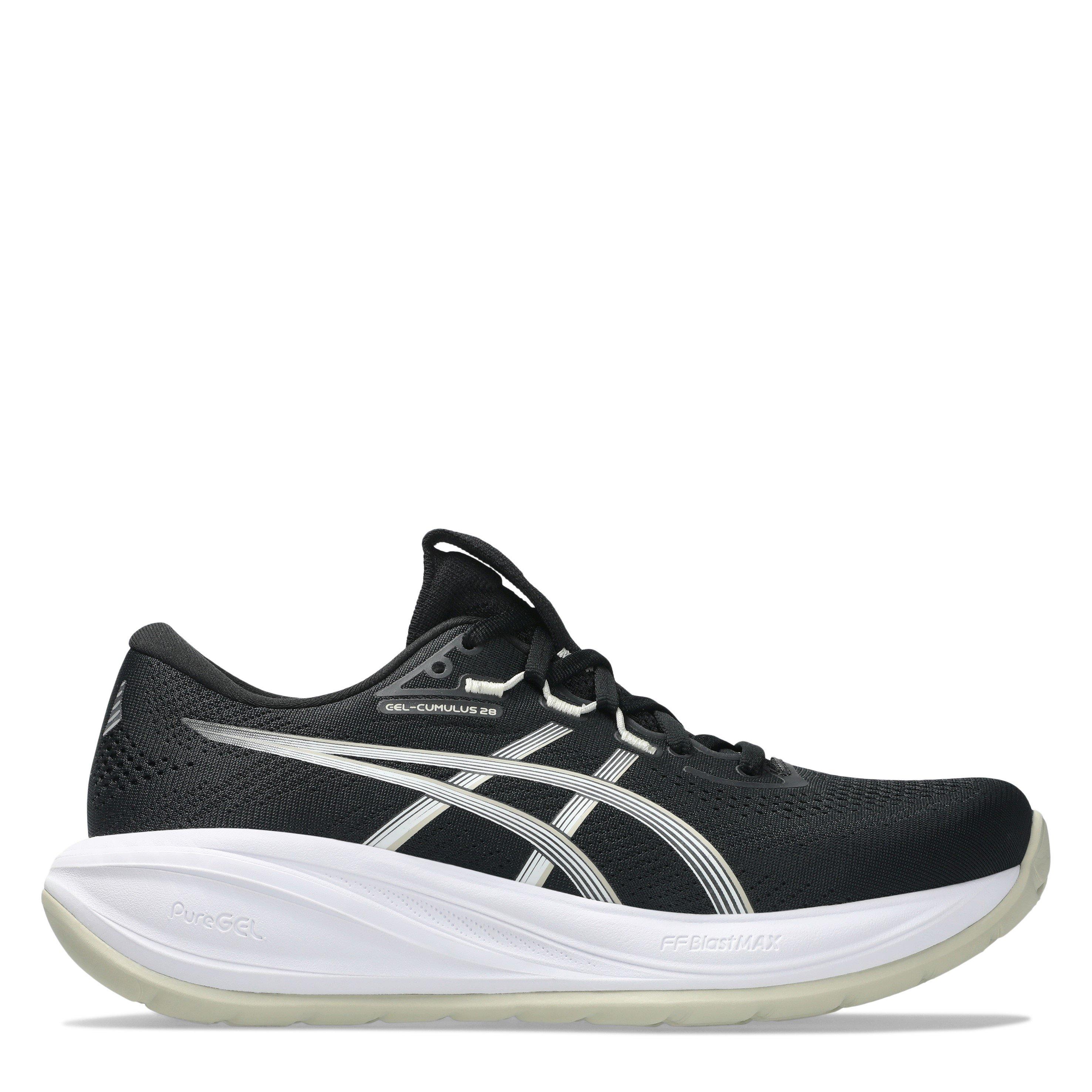 Black/White - Asics - Gel-Cumulus 28 Road Running Shoes Womens - 1