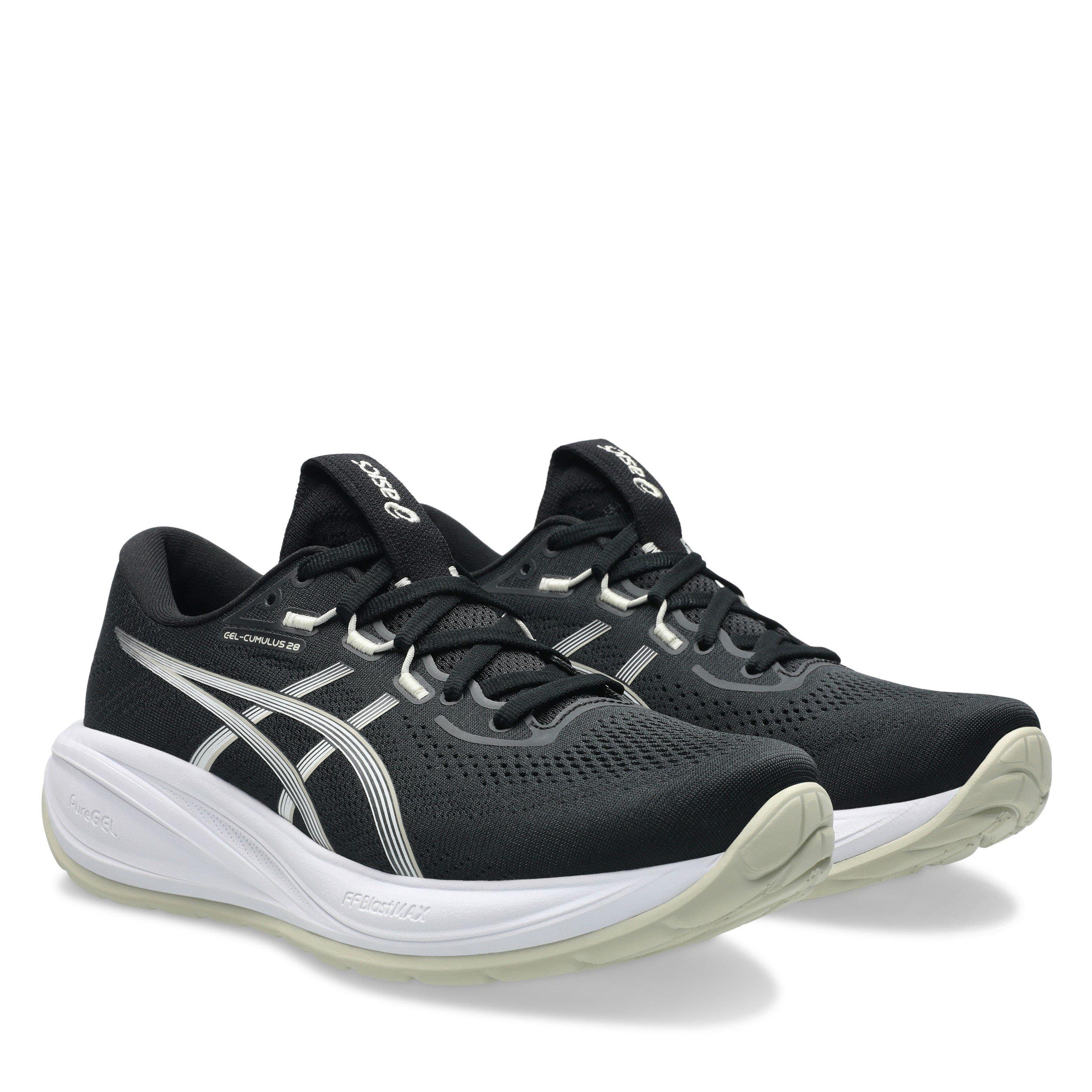 Black/White - Asics - Gel-Cumulus 28 Road Running Shoes Womens - 4