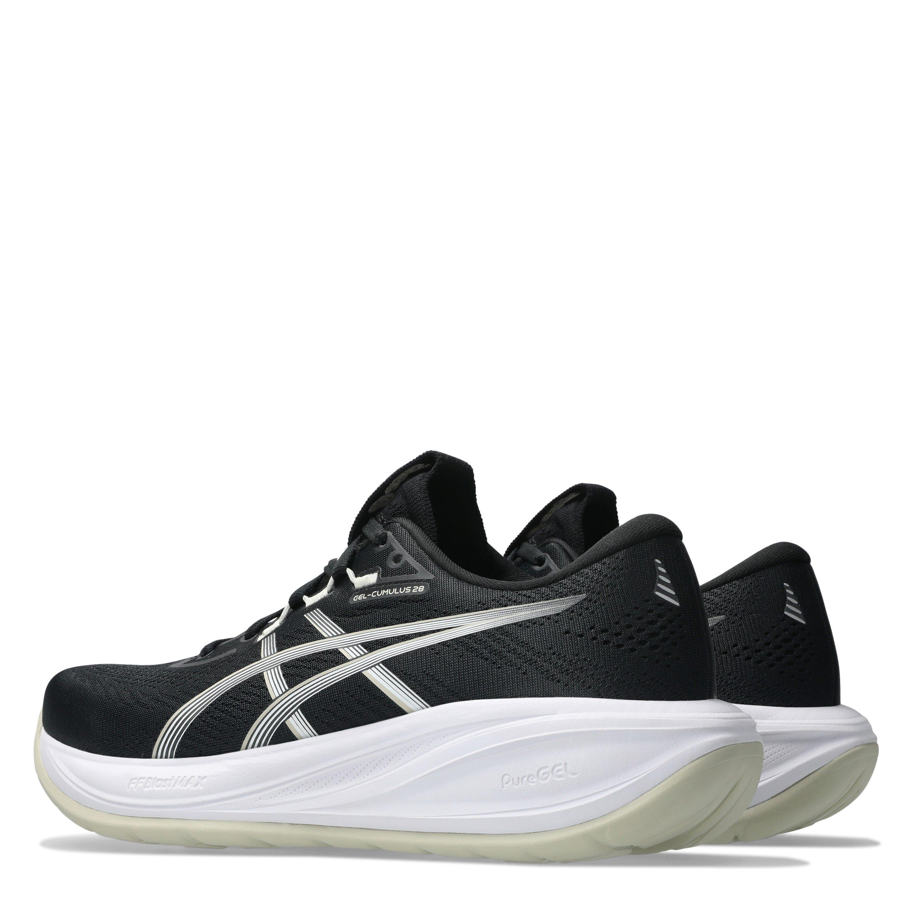 Black/White - Asics - Gel-Cumulus 28 Road Running Shoes Womens - 5