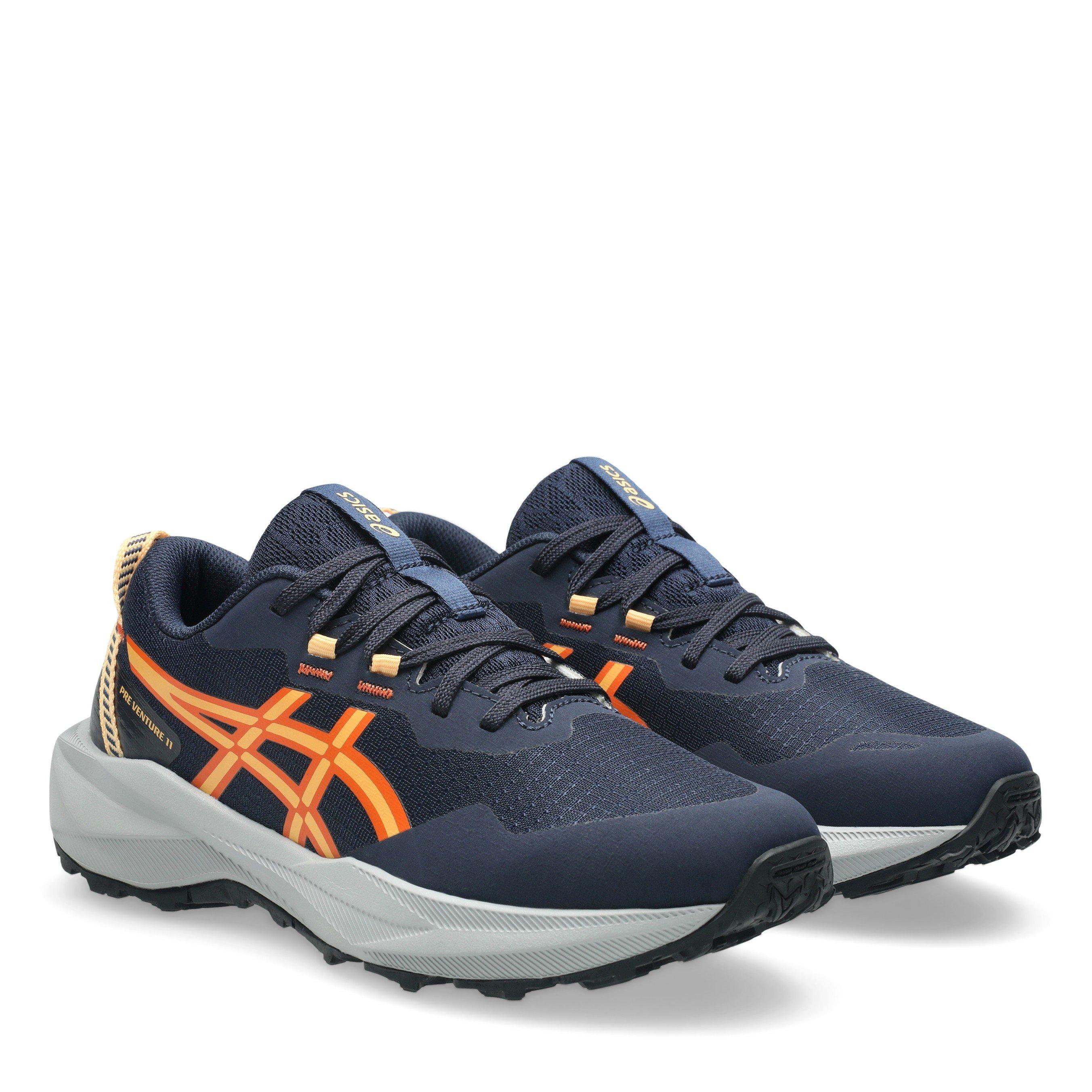 Midnight/Orange - Asics - Kids' Pre-Venture 11 Road Running Shoes - 4