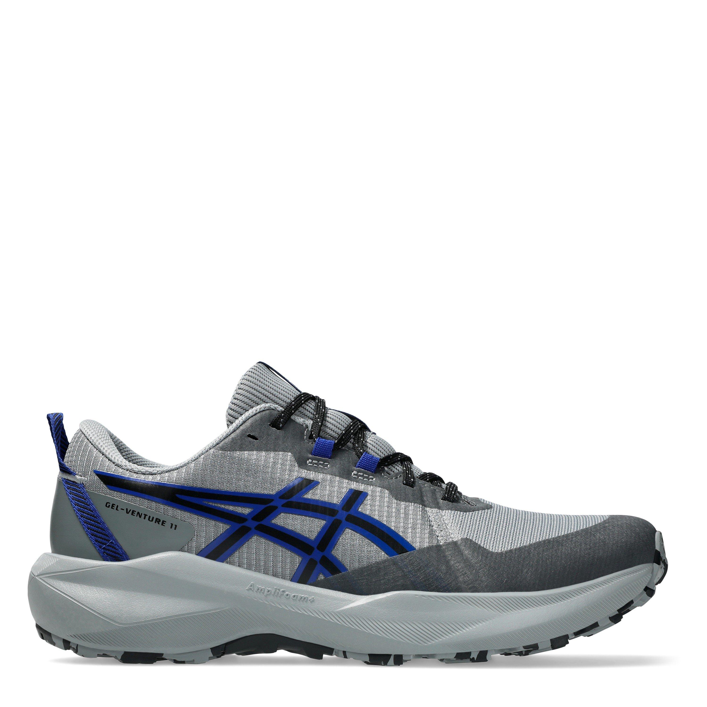 Asics Men's Gel-Venture 11 Trail Running Shoes - Gravel/Blue - 9.5 (44.5)