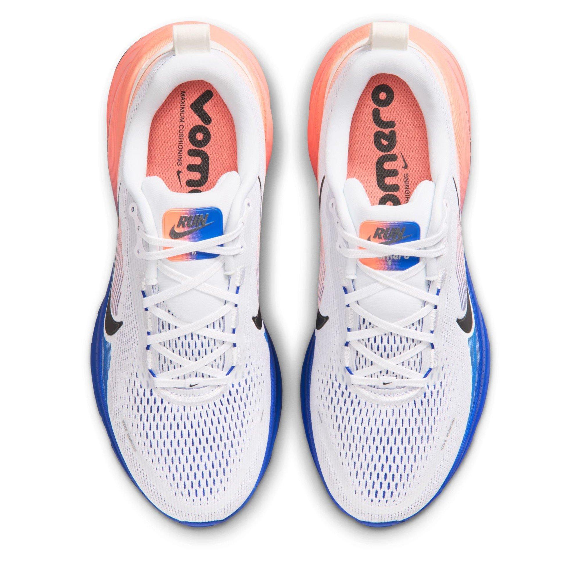 White/Blk-Blue - Nike - Vomero 18  Mens Running Shoes - 6