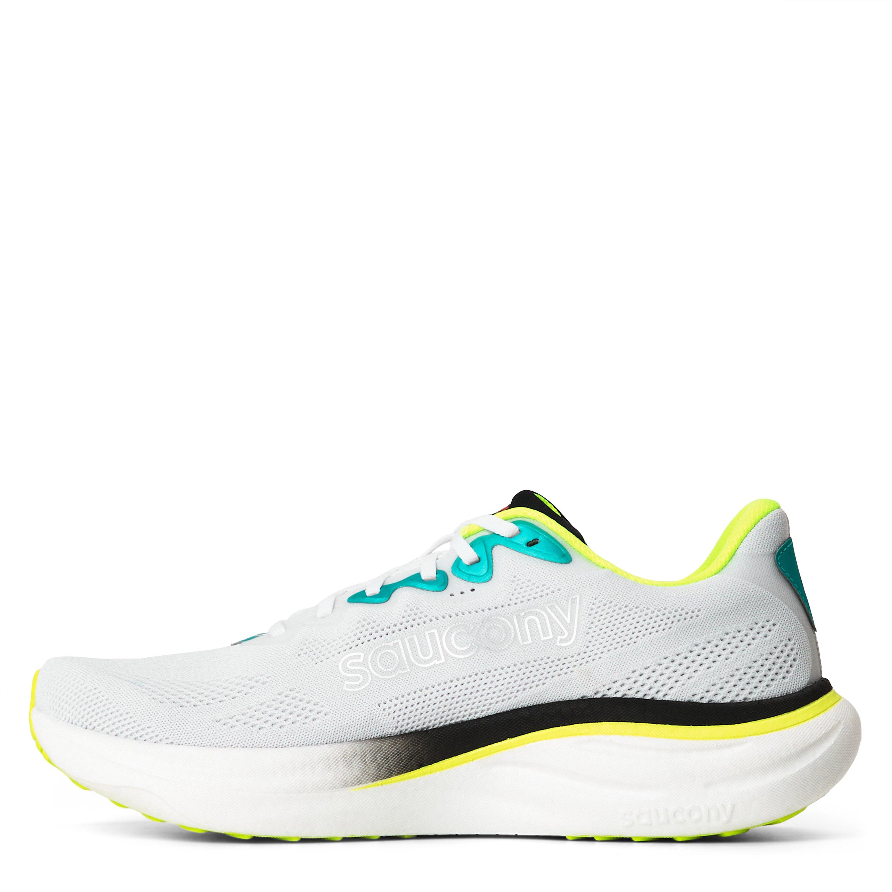 Weiß/Zitronengelb - Saucony - Men's Ride Everyday Neutral Road Running Shoes - 2