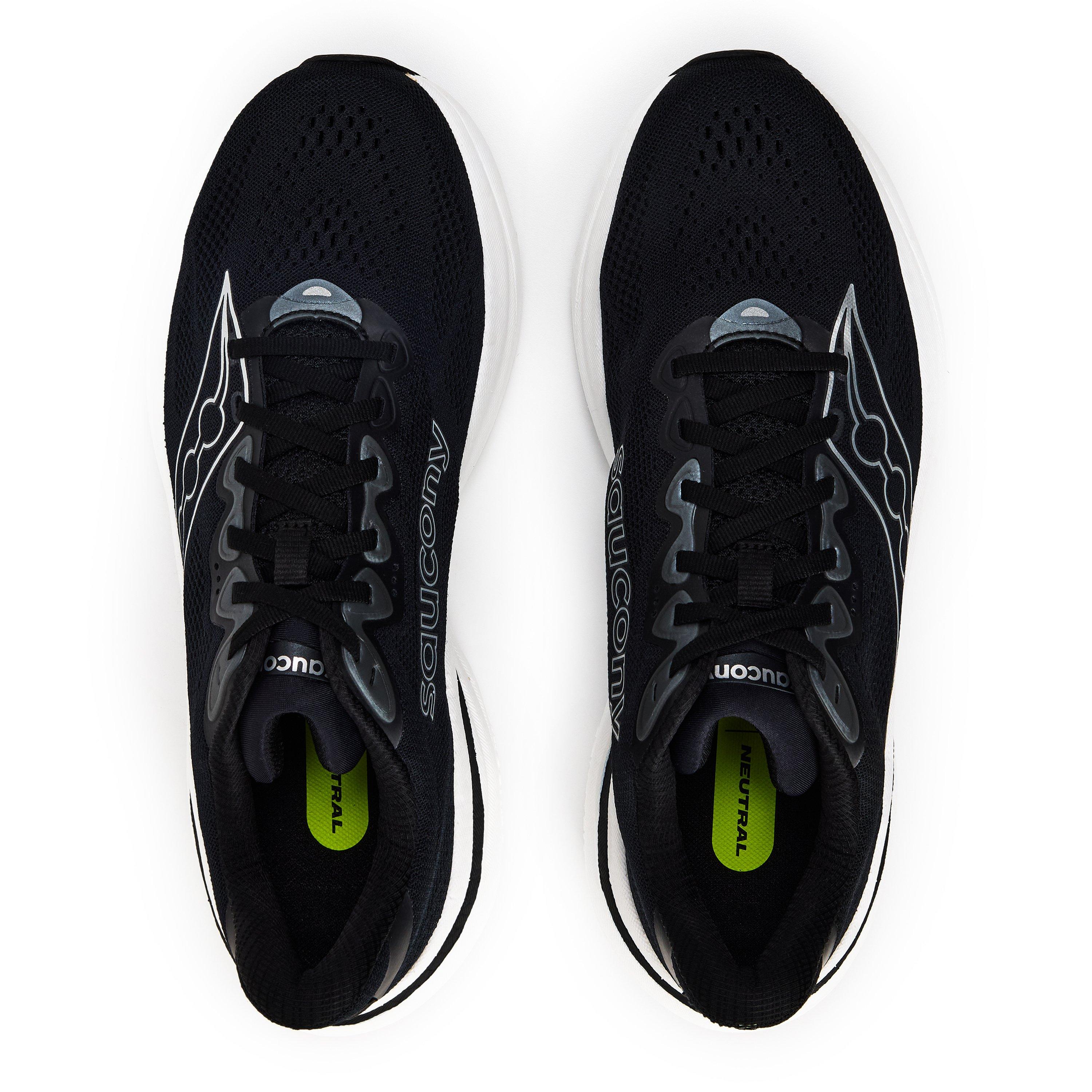 Black/Silver - Saucony - Men's Ride Everyday Neutral Road Running Shoes - 4