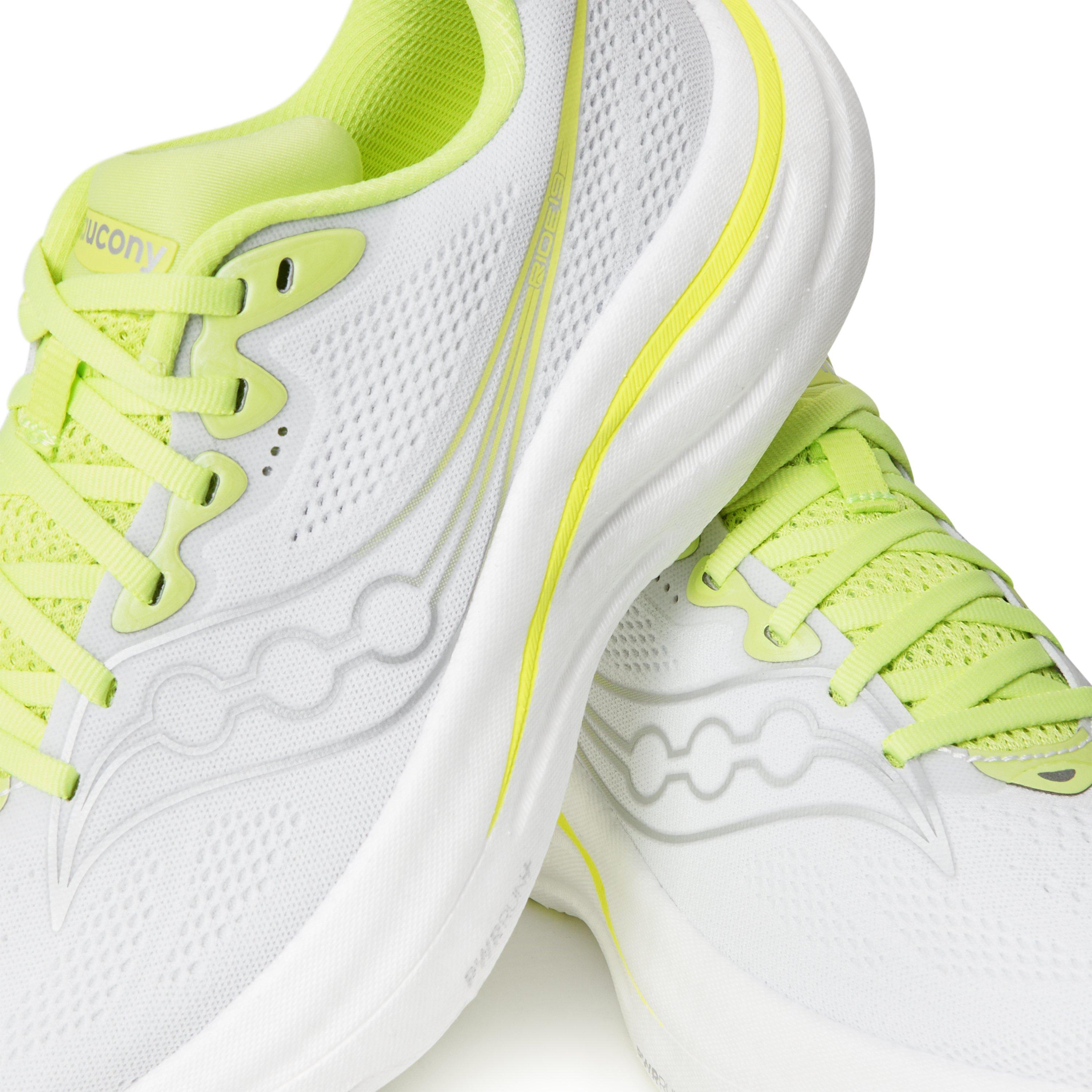 White/Yellow - Saucony - Women's Ride Running Shoes - 3
