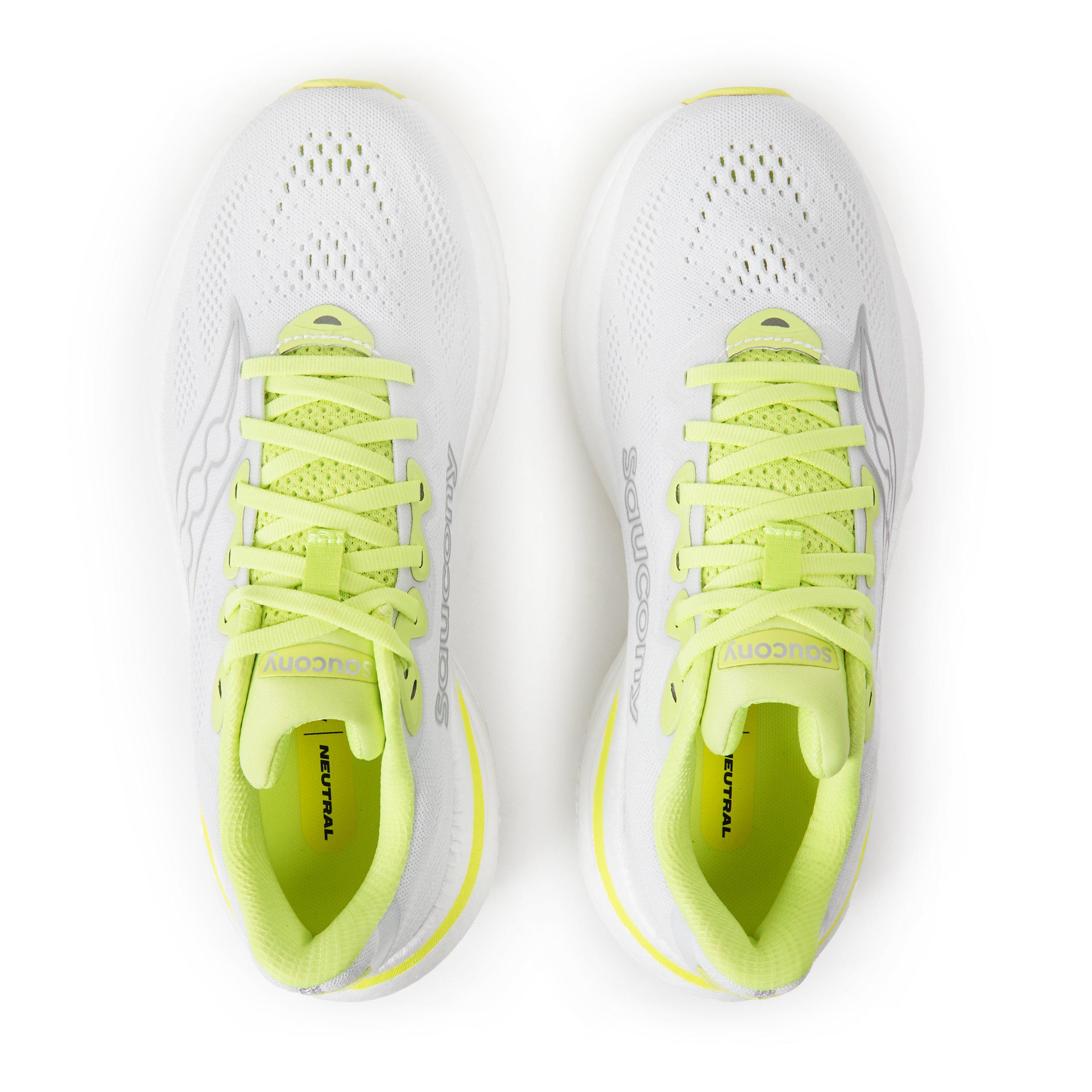 White/Yellow - Saucony - Women's Ride Running Shoes - 4