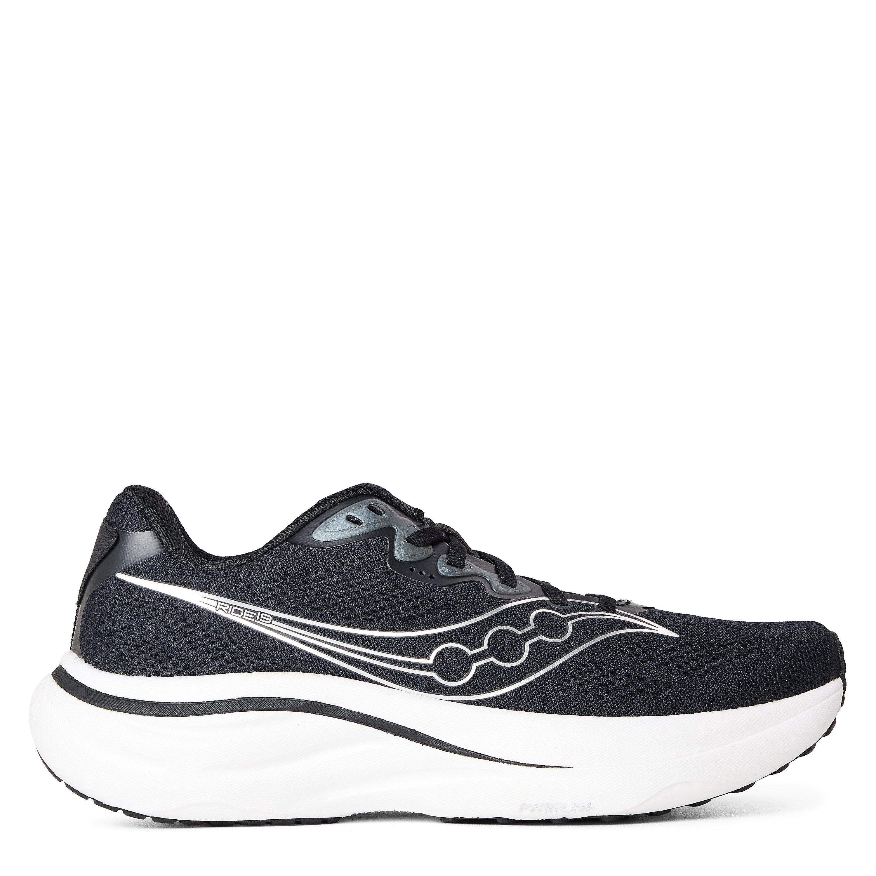 Saucony Women's Ride Running Shoes - Black/Silver - 6.5 (40)