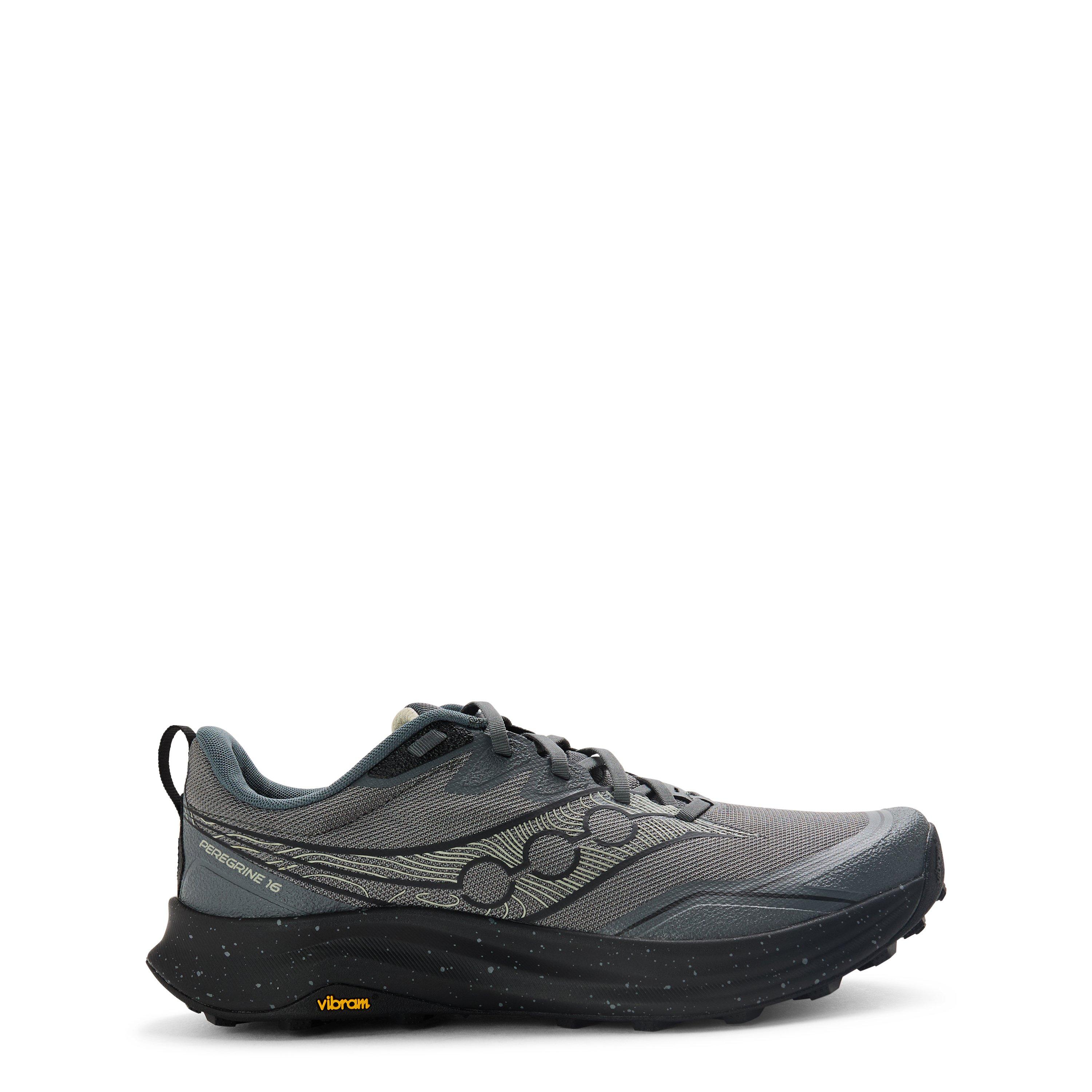 Carbon/Black - Saucony - Mens Peregrine 16 Off-Road Trail Running Shoes - 1
