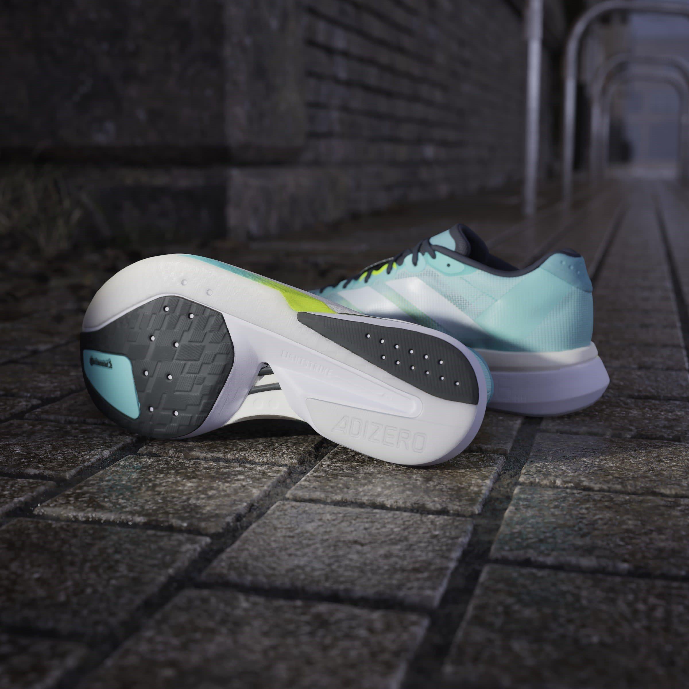 Aqua/Wht/Lemon - adidas - Boston 13 Mens Running Shoes - 11