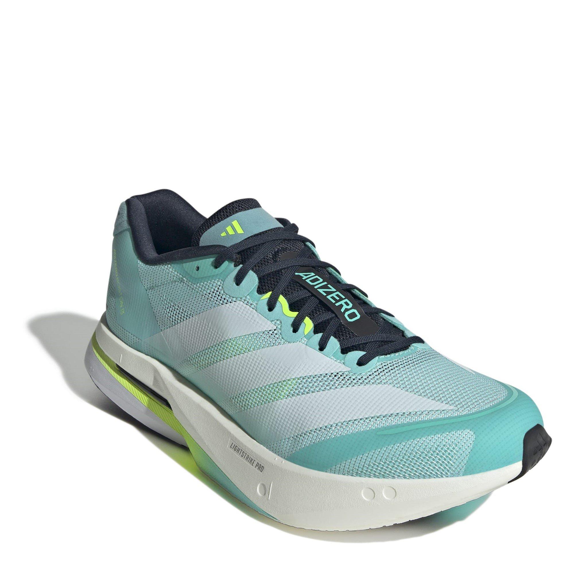 Aqua/Wht/Lemon - adidas - Boston 13 Mens Running Shoes - 3