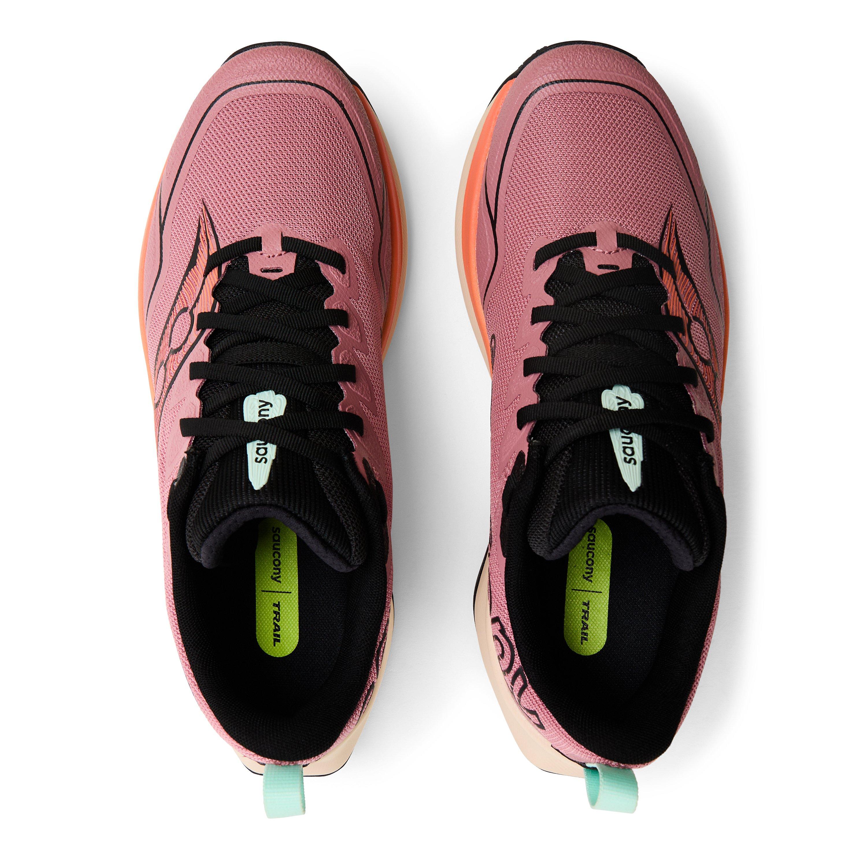 Mauve/Salmão - Saucony - Womens Peregrine 16 Off-Road Trail Running Shoes - 5