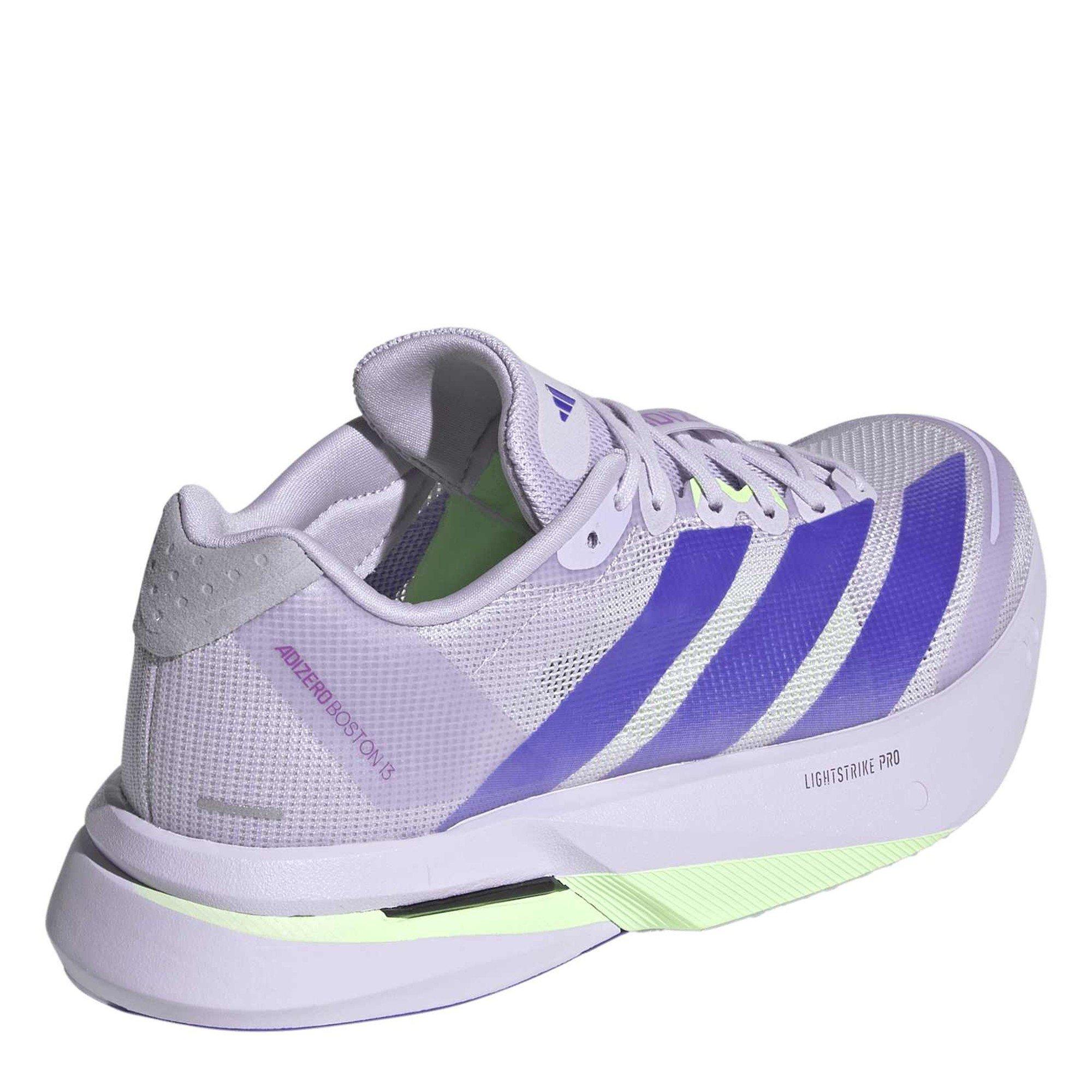 Purple/Green - adidas - Boston 13 Womens Running Shoes - 4