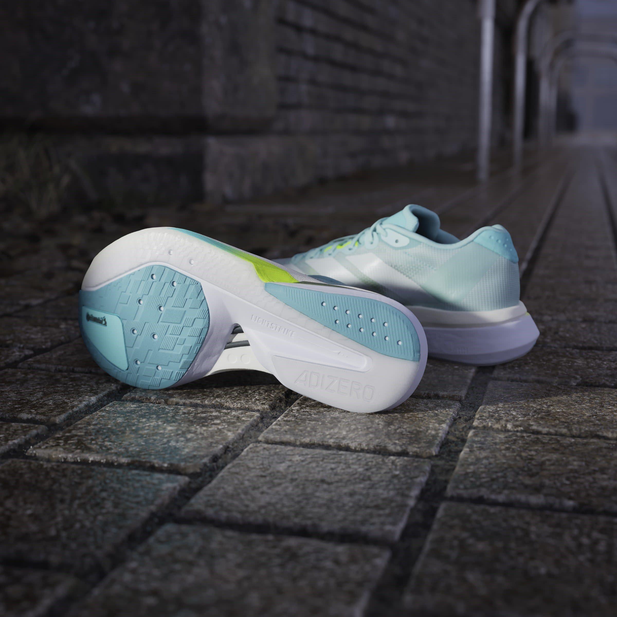 Aqua/Zero/Lemon - adidas - Boston 13 Womens Running Shoes - 11