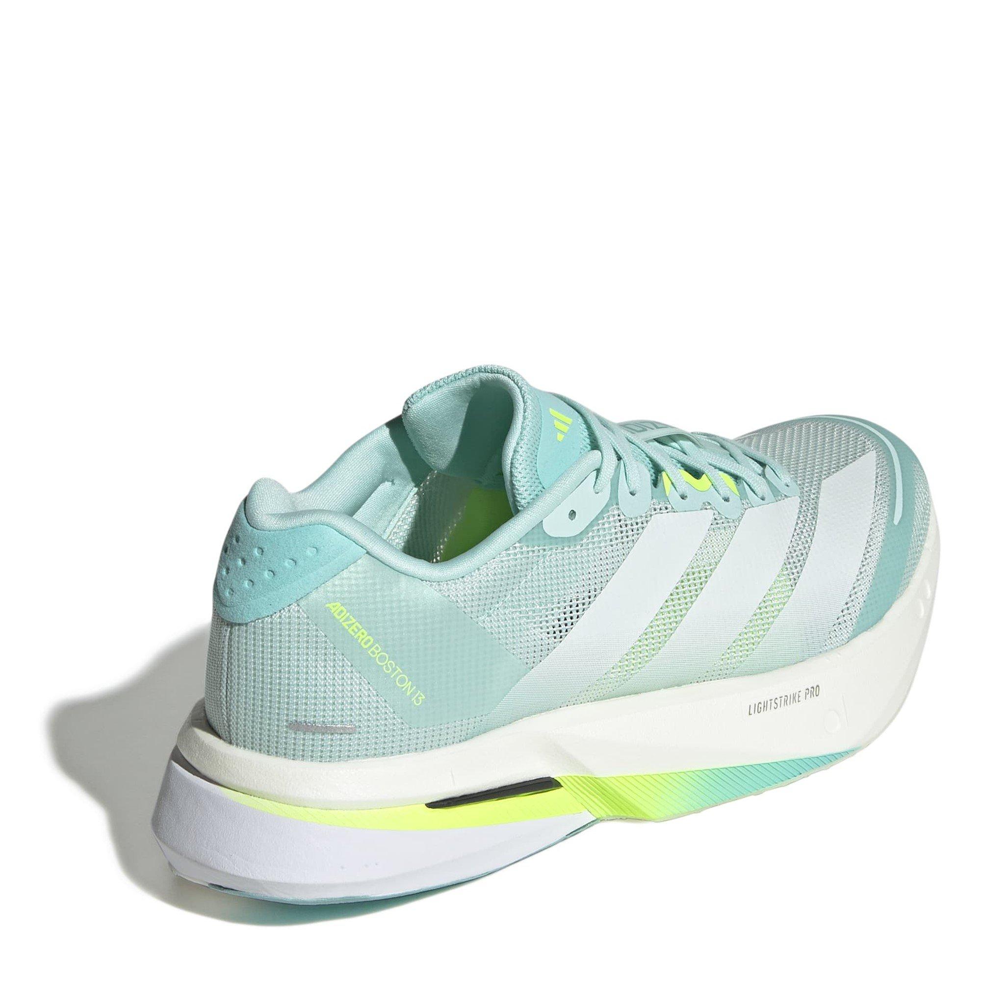 Aqua/Zero/Lemon - adidas - Boston 13 Womens Running Shoes - 4