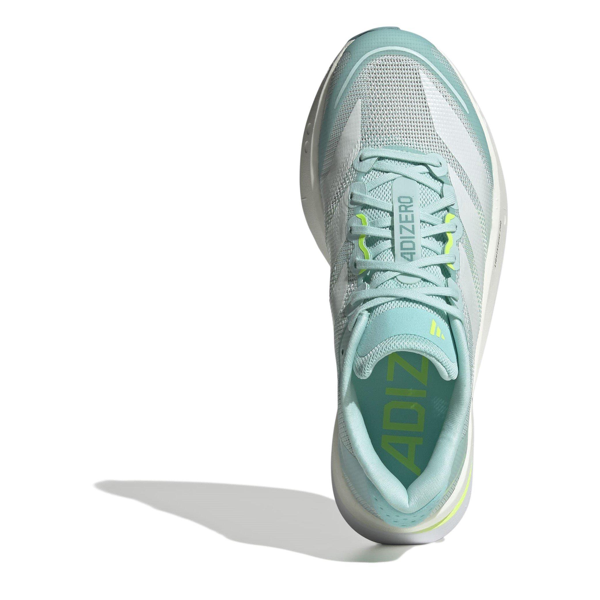 Aqua/Zero/Lemon - adidas - Boston 13 Womens Running Shoes - 5