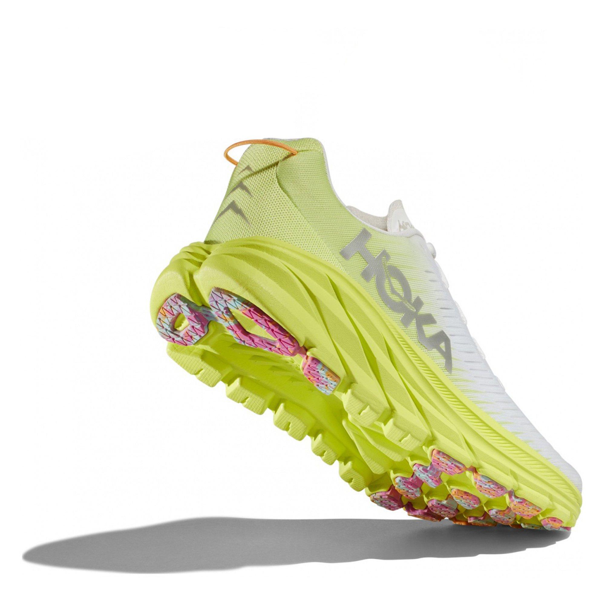 WHITE/CITRUSGLO - Hoka - Rincon 3 Womens Running Shoes - 4