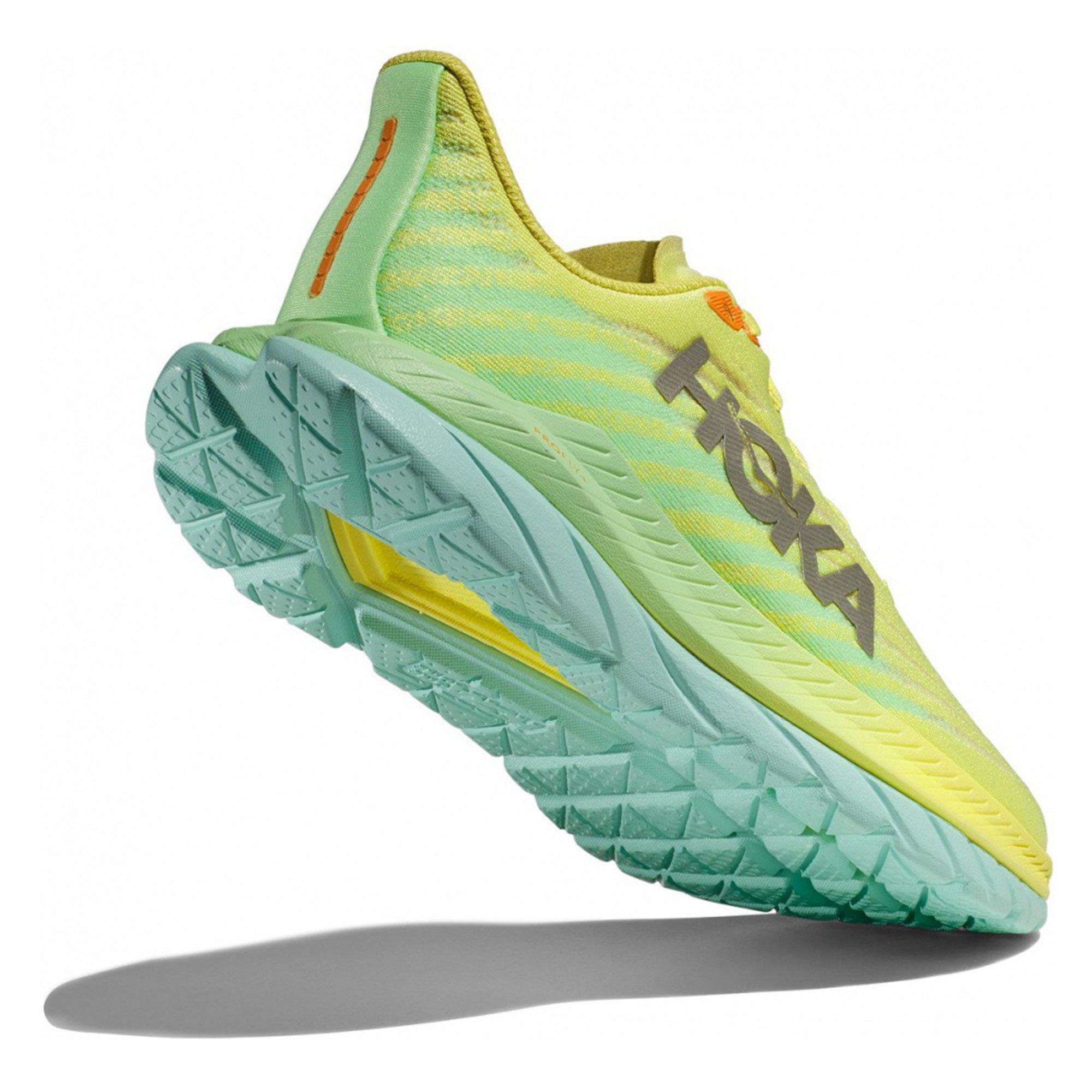 GLOW/LIME GLOW - Hoka - Mach 5 Womens Running Shoes - 5