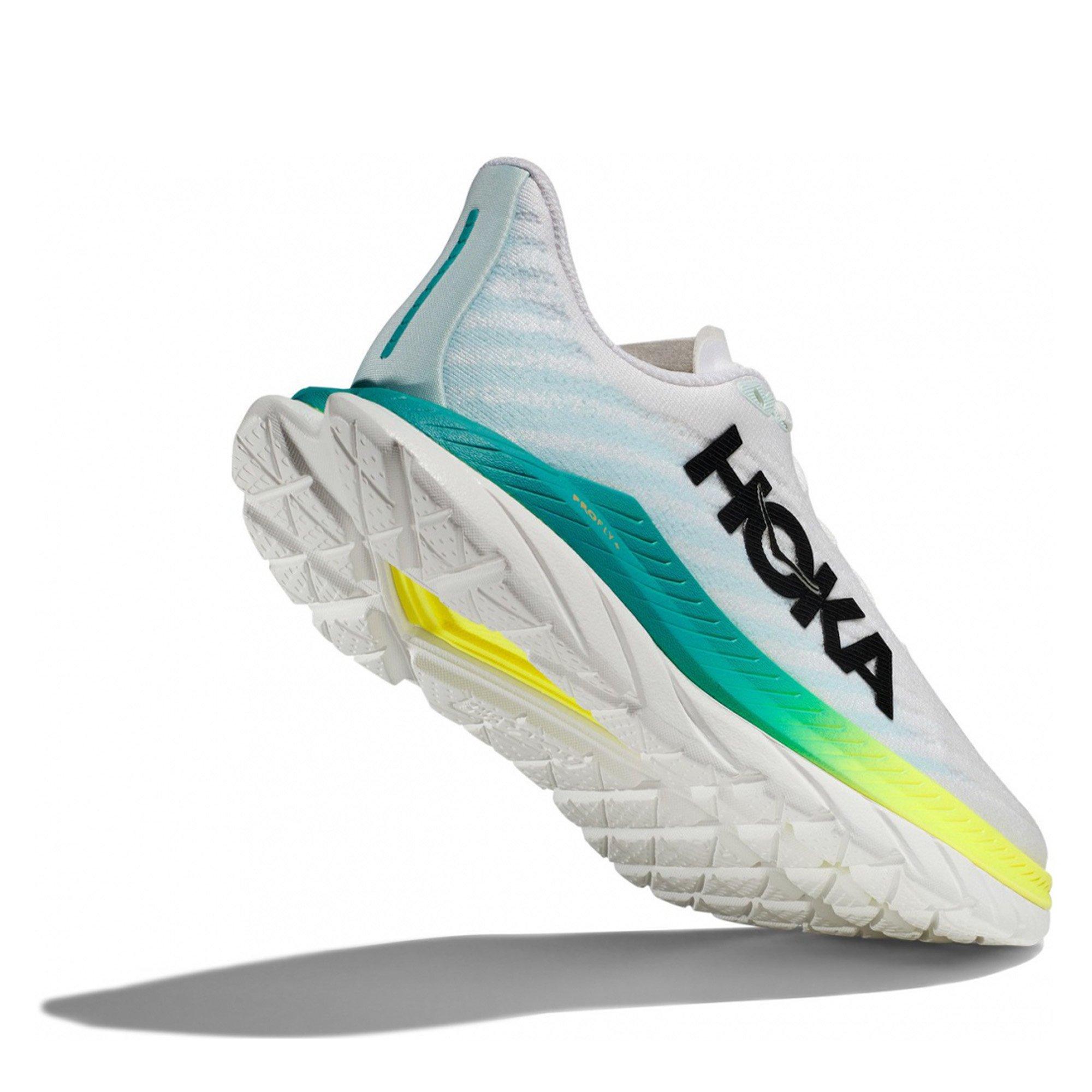 WHITE / BLUE - Hoka - Mach 5 Womens Running Shoes - 5