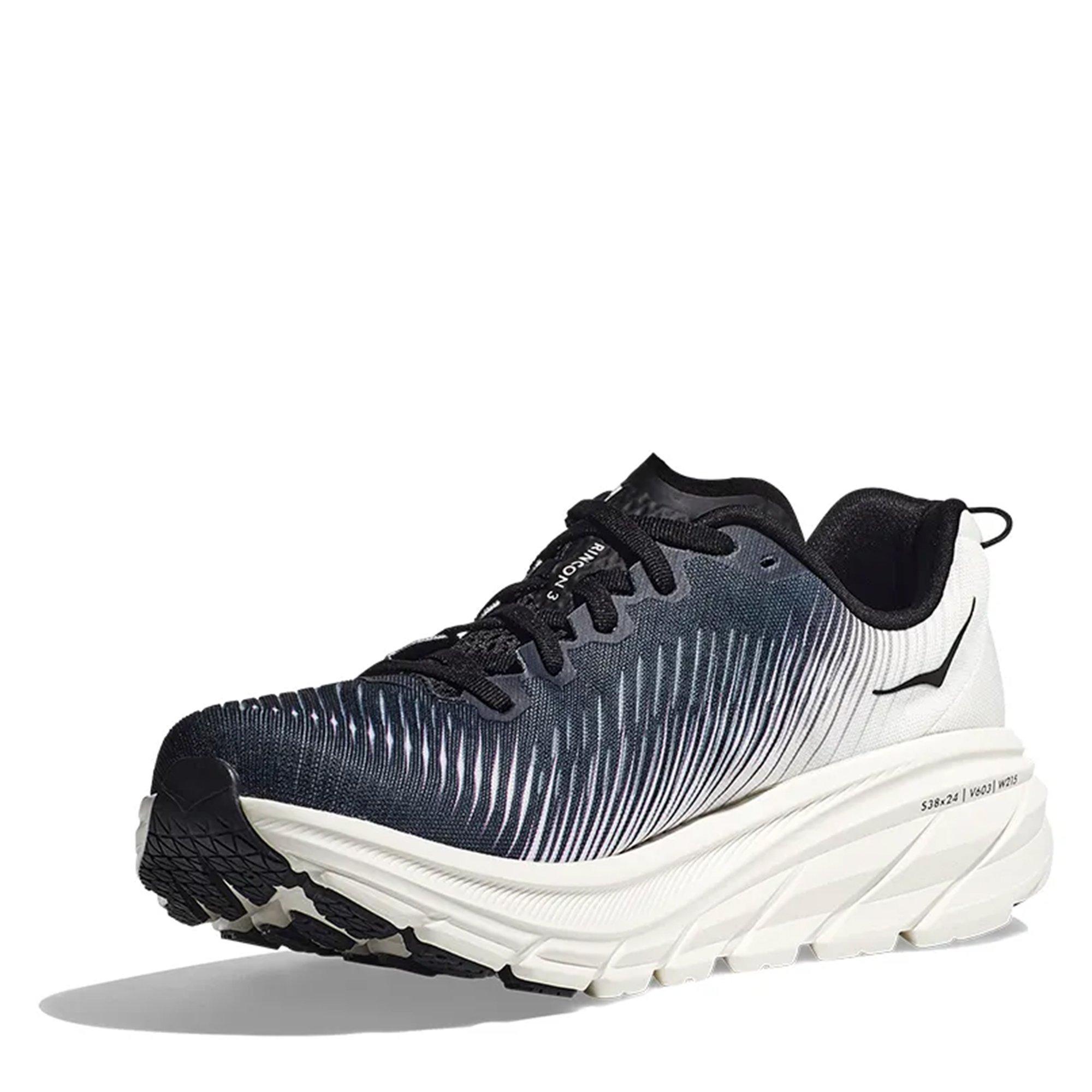 BLACK / WHITE - Hoka - Rincon 3 Mens Running Shoes - 4