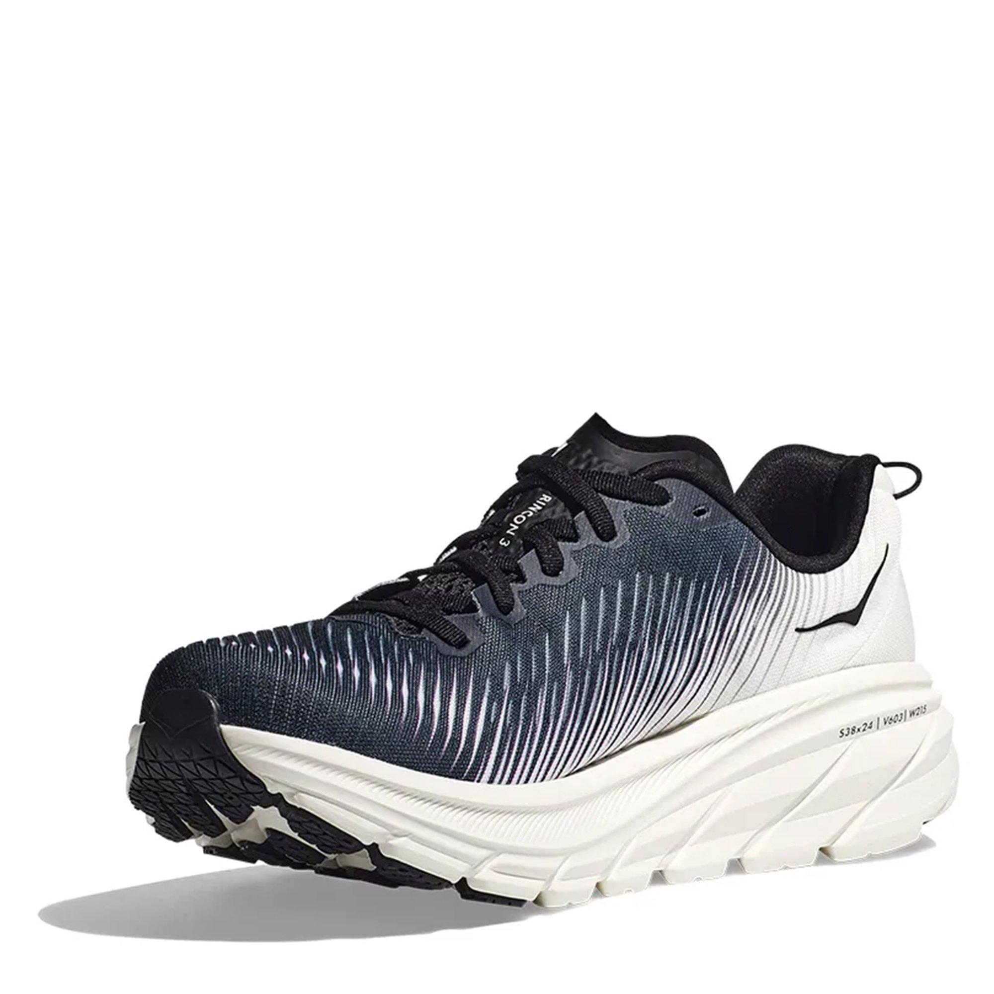 BLACK / WHITE - Hoka - Rincon 3 Womens Running Shoes - 4