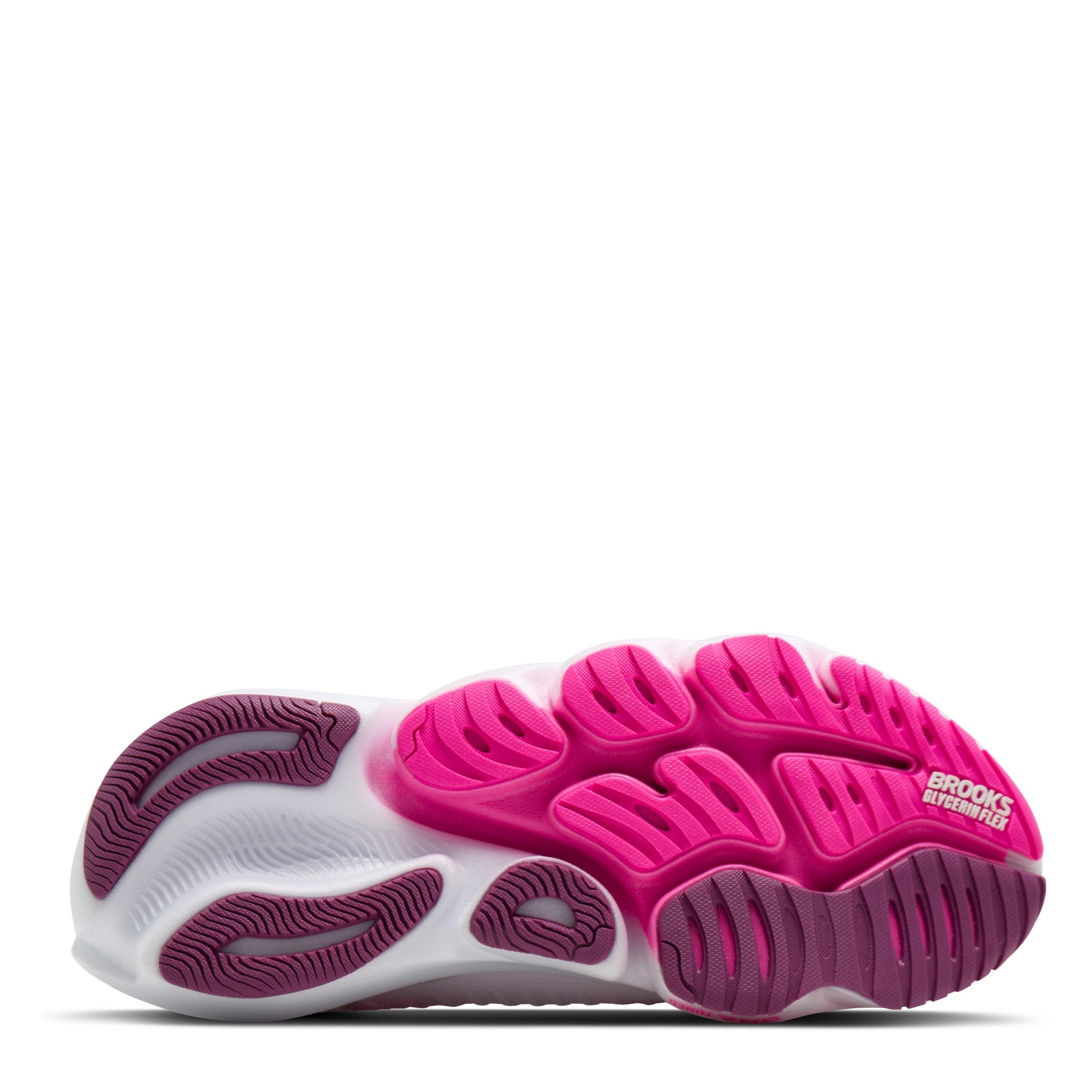 White/Cybr Pink - Brooks - Women's Glycerin Flex Neutral Road Running Shoes - 6