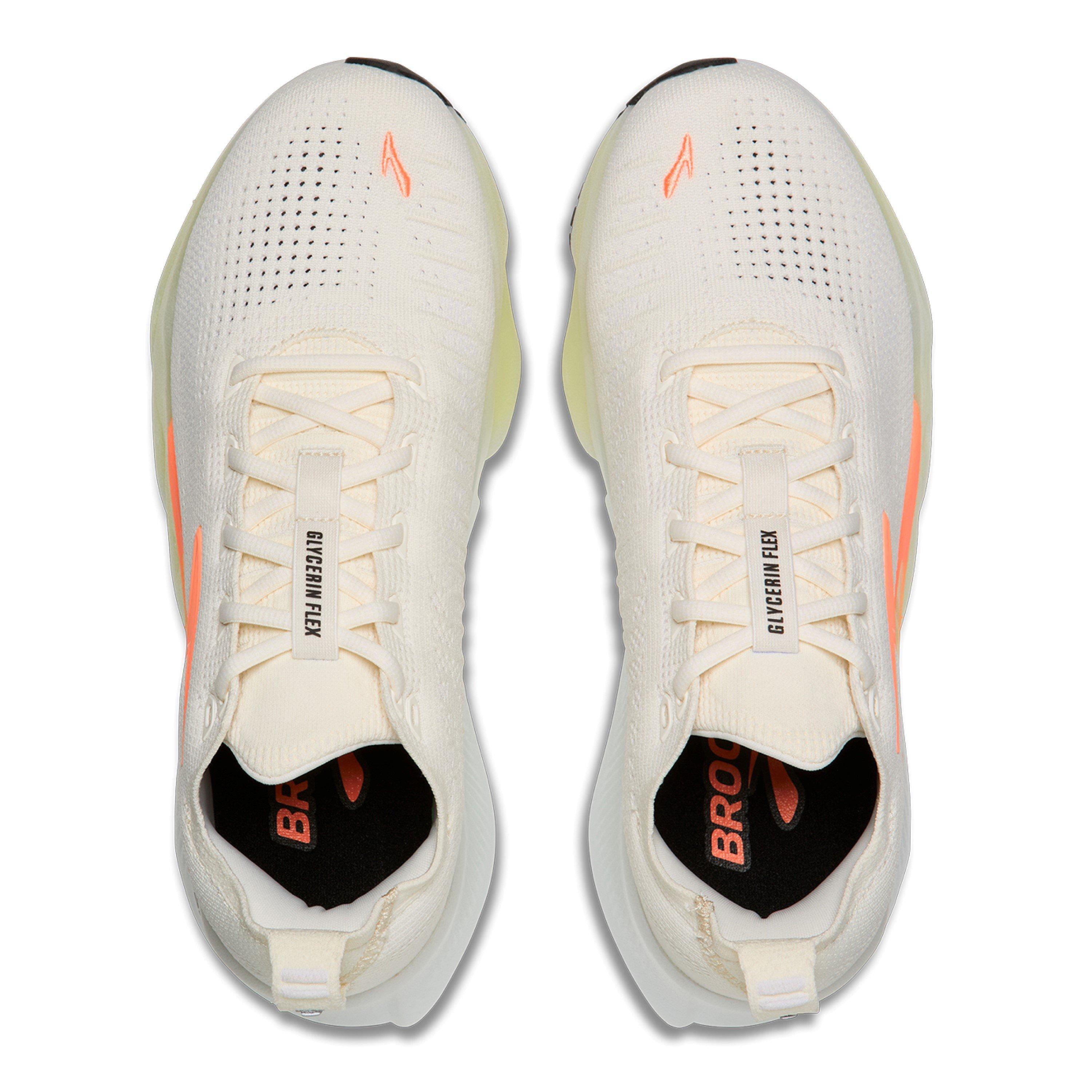 White/Peach - Brooks - Women's Glycerin Flex Neutral Road Running Shoes - 4