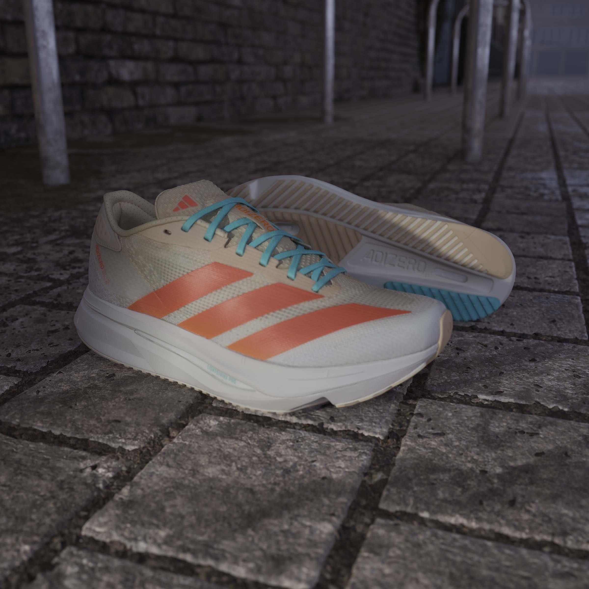 Sand/Coral/Orgn - adidas - Adizero SL2 Womens Running Shoes - 15