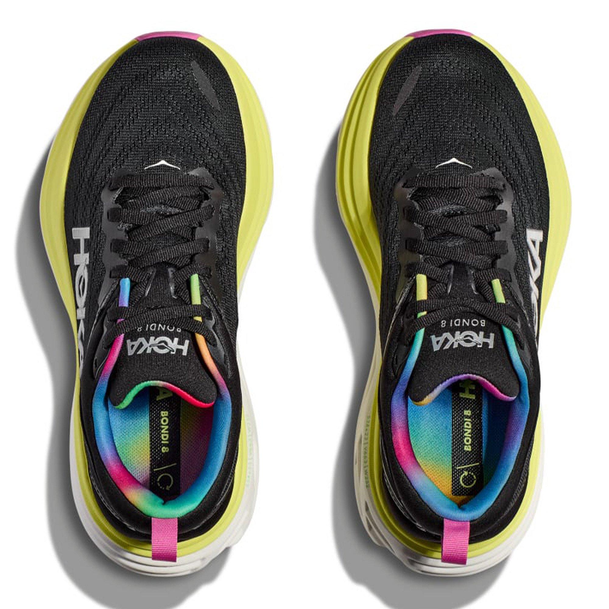 BLACK/GLOW - Hoka - Bondi 8 Mens Running Shoes - 2