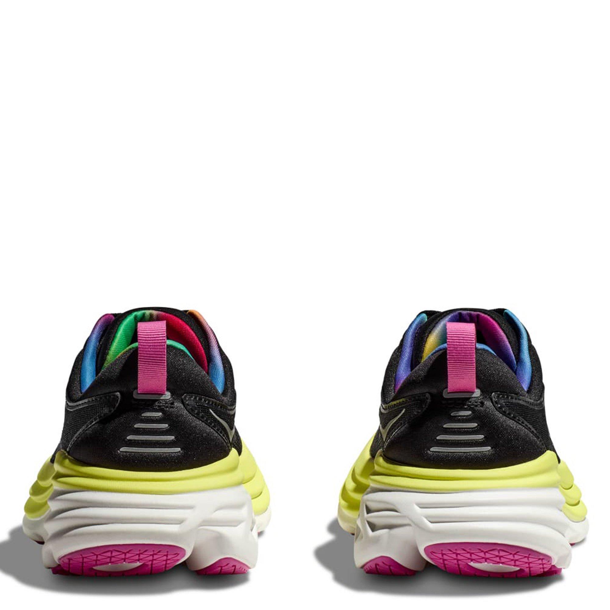 BLACK/GLOW - Hoka - Bondi 8 Mens Running Shoes - 4