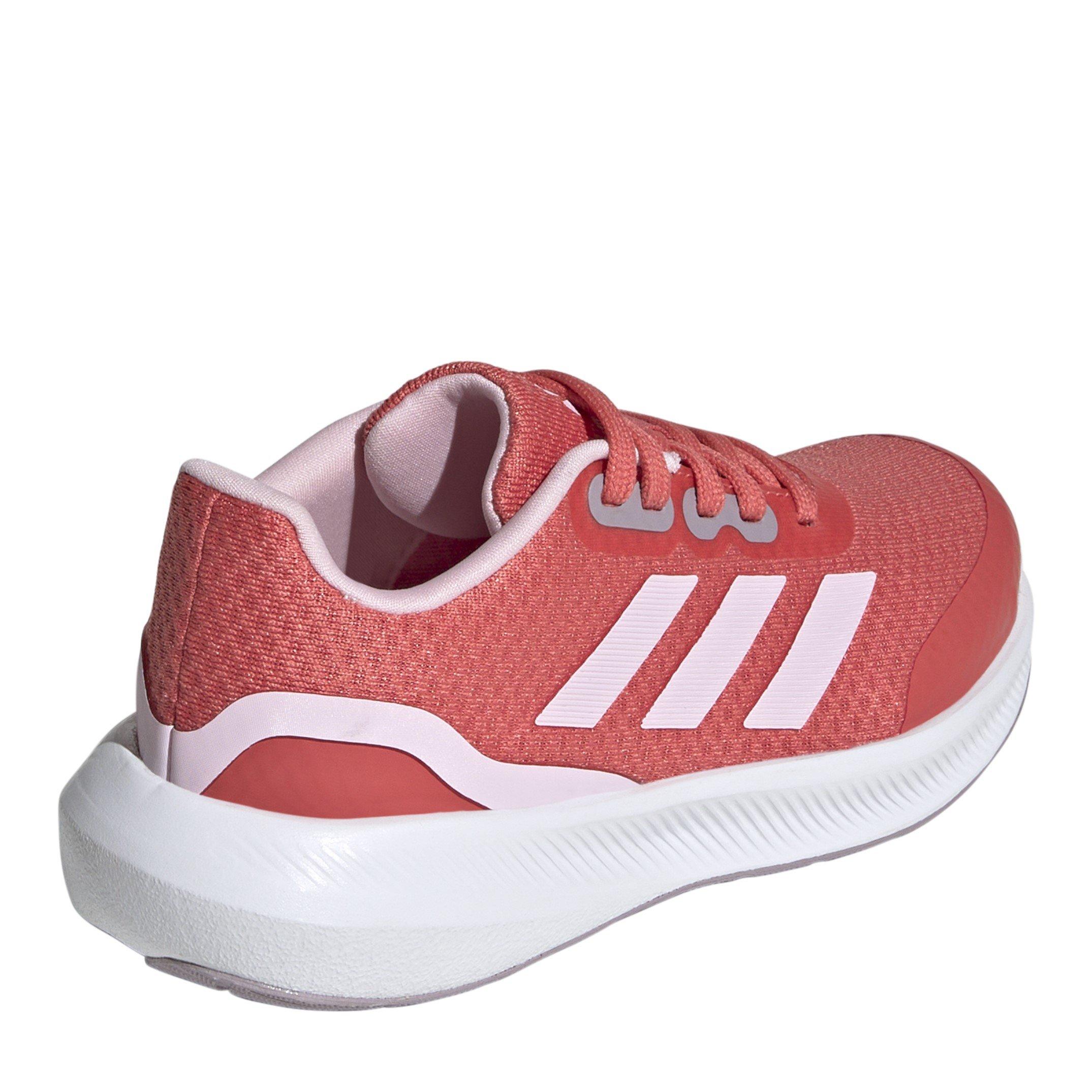 Scrlt/Pink/Fig - adidas - Unisex Kids Runfalcon 3.0 Running Shoes - 4