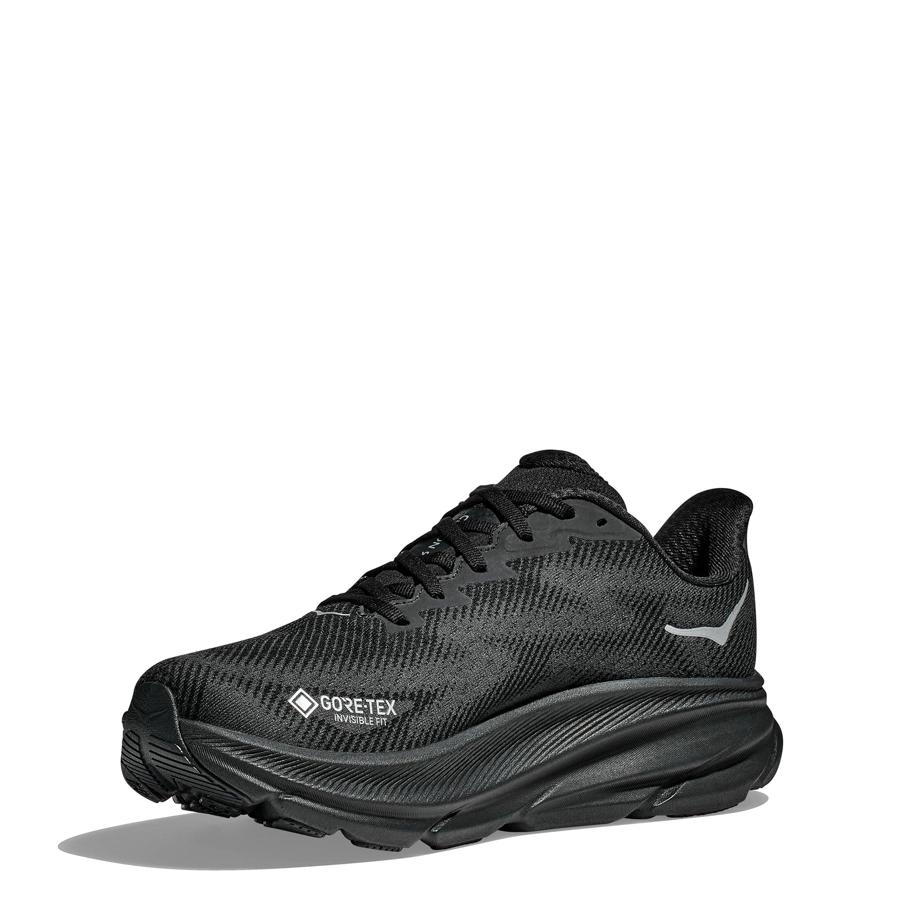 Black/Black - Hoka - Mens Clifton 9 GORE-TEX Running Shoes - 4