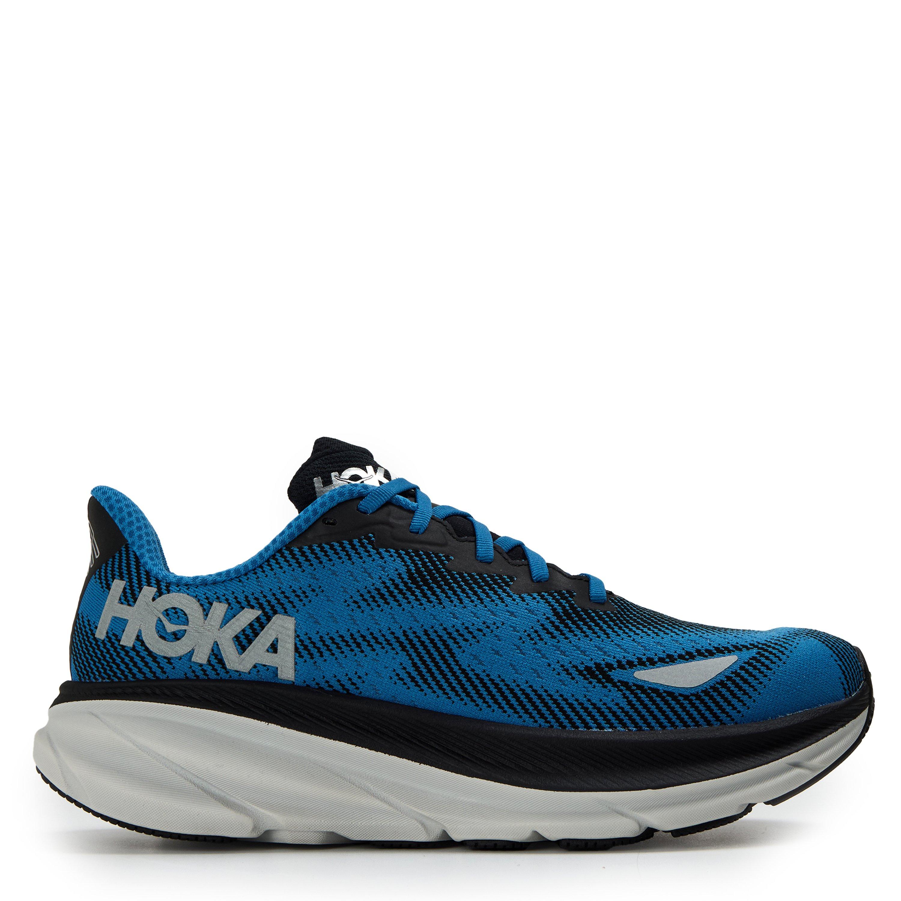 Hoka Mens Clifton 9 GORE-TEX Running Shoes - Blk/Foggy Night - Size 8 (42)