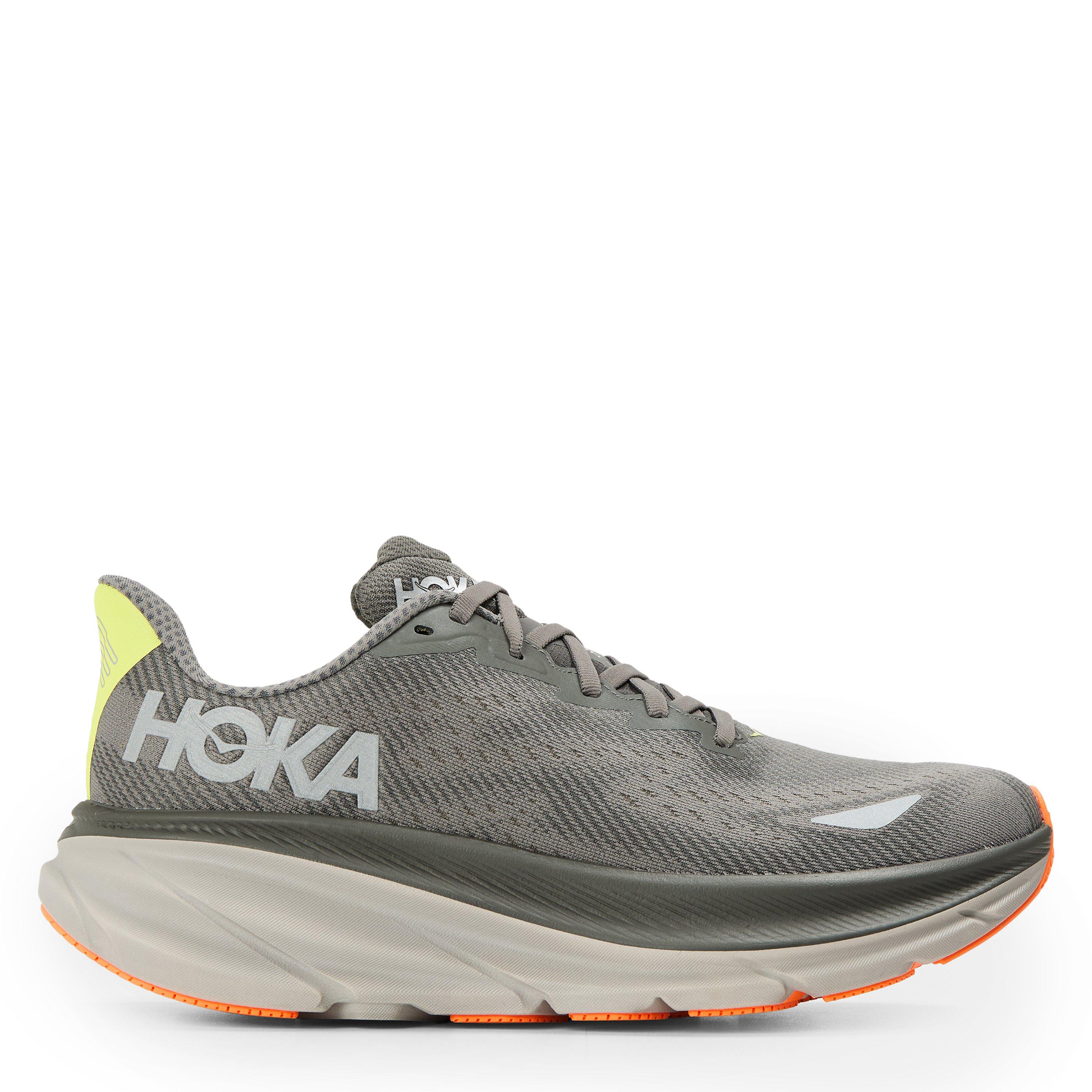 Hoka Mens Clifton 9 GORE-TEX Running Shoes - Grey / Gravel - Size 8 (42)