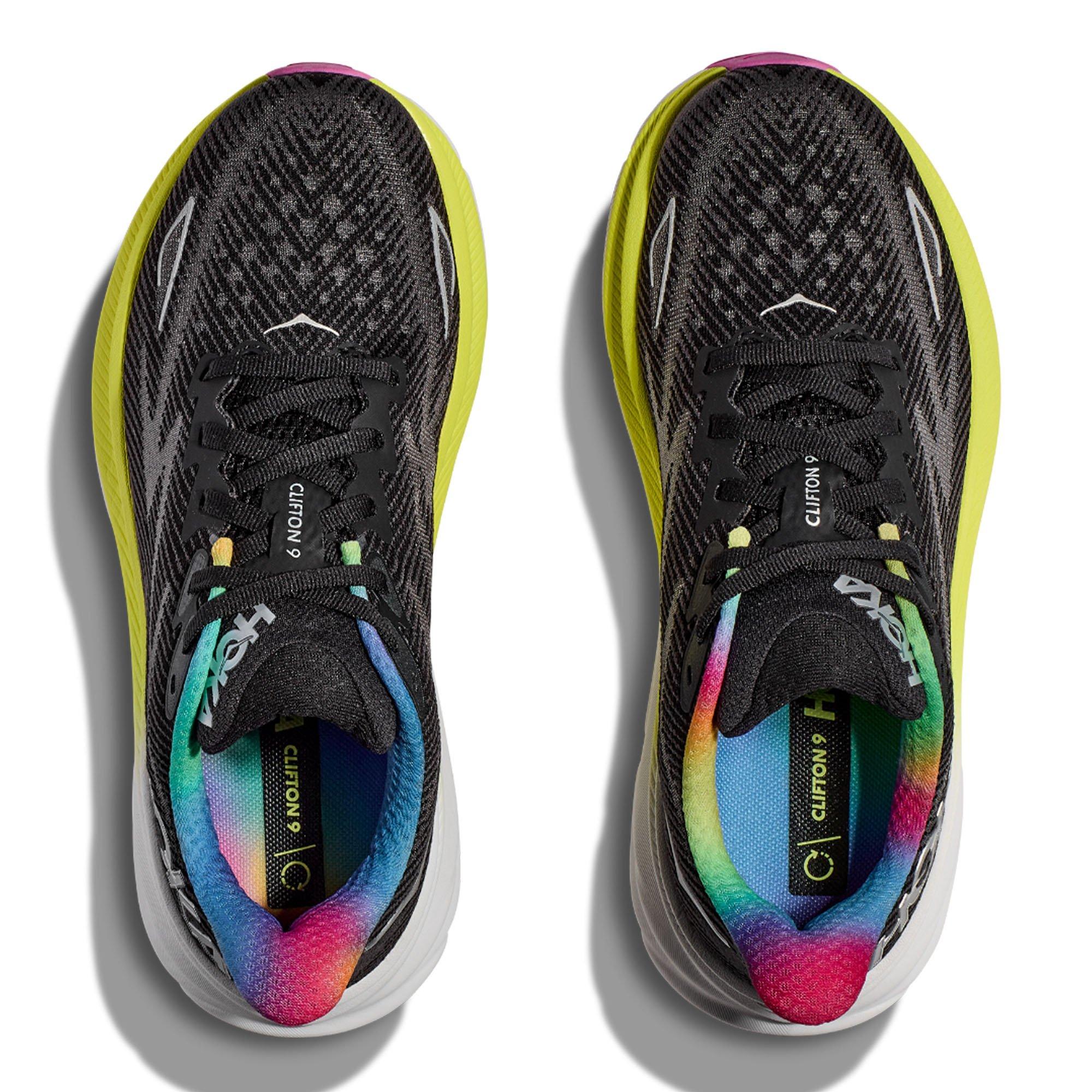 BLACK / ABOARD - Hoka - Clifton 9 Womens Running Shoes - 3